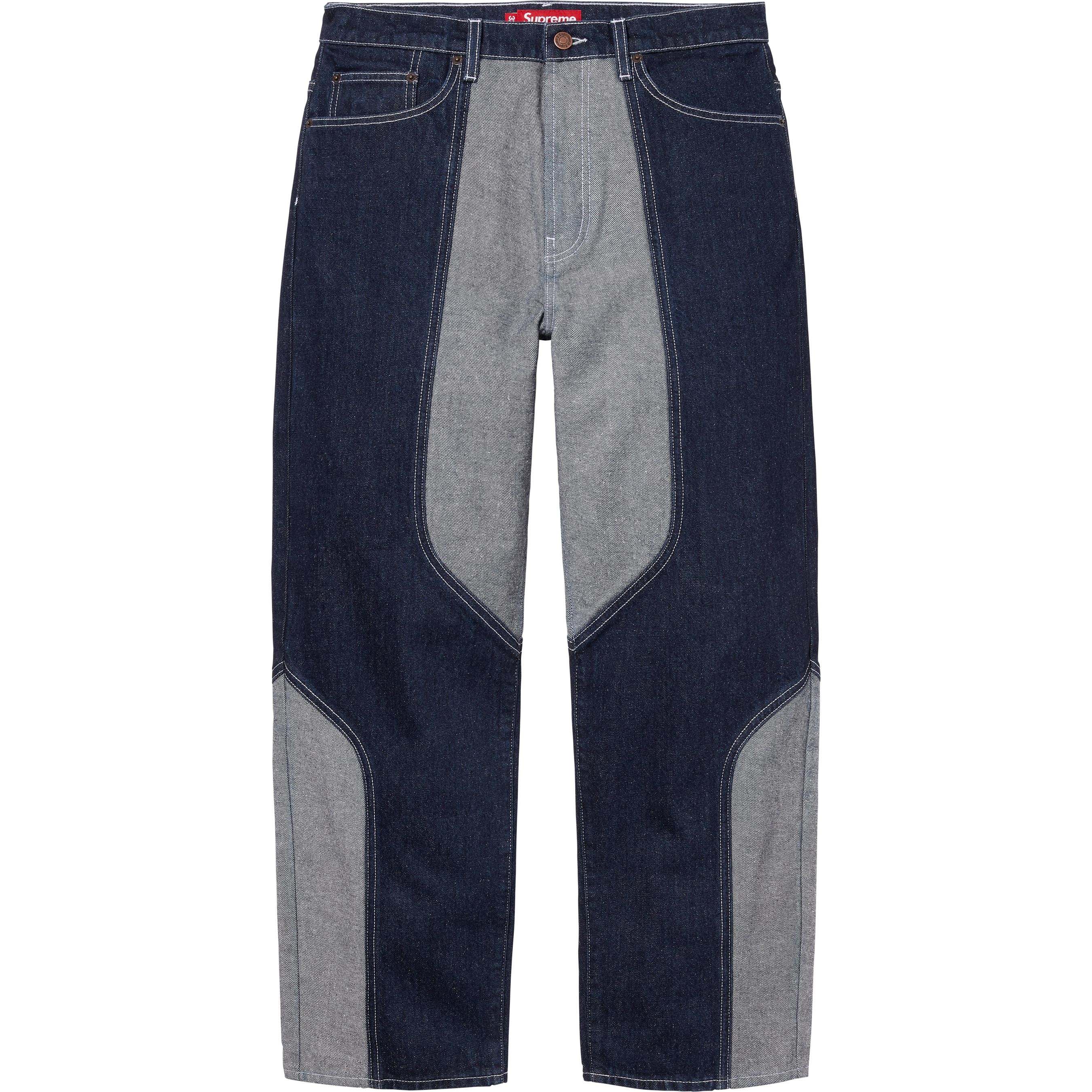 2-Tone Paneled Baggy Jean