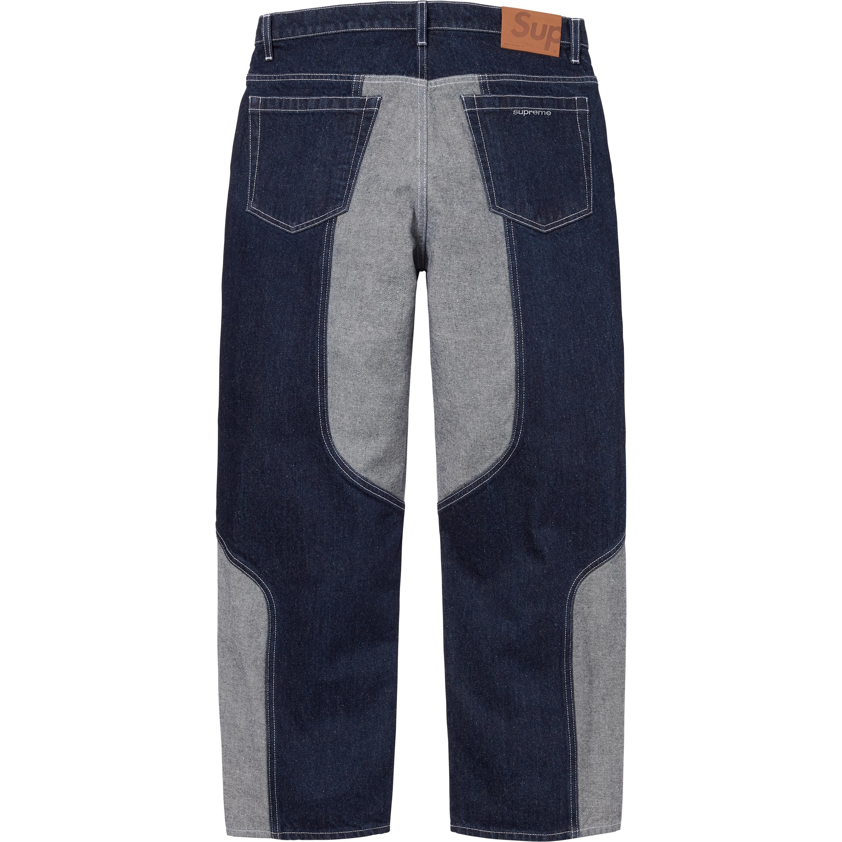 2-Tone Paneled Baggy Jean