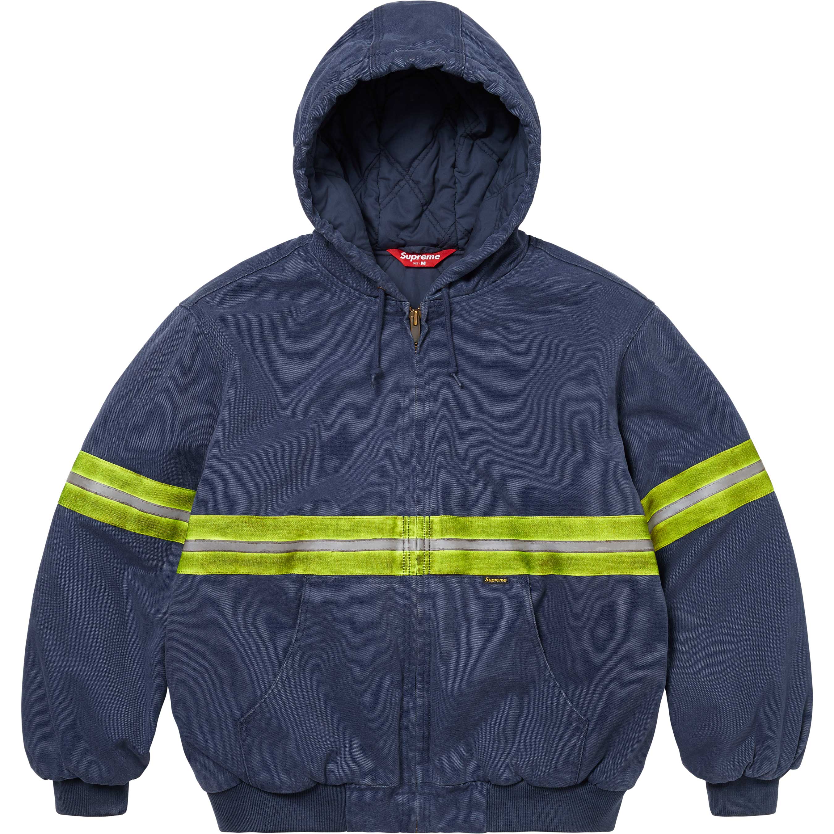 Reflective Stripe Hooded Work Jacket