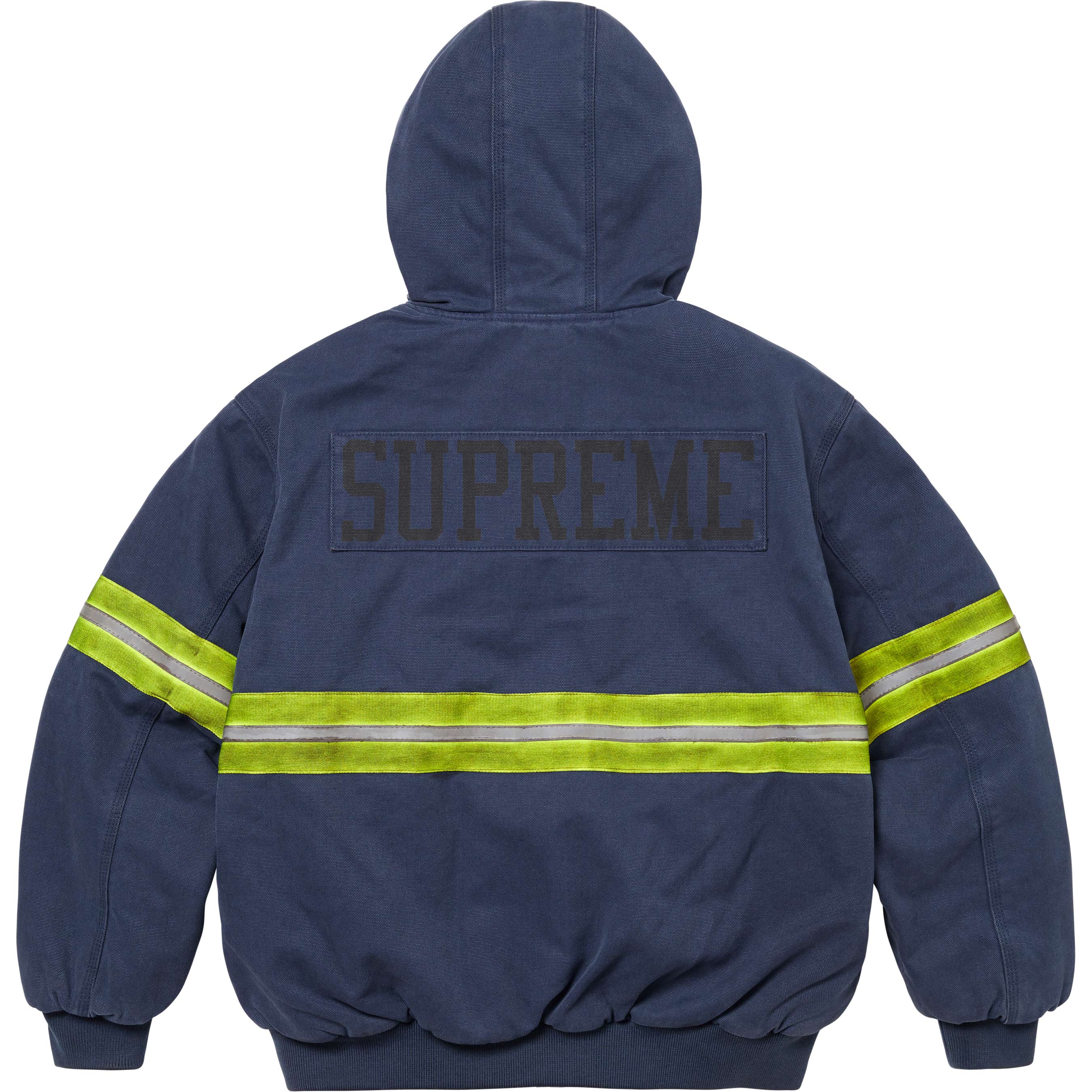Reflective Stripe Hooded Work Jacket