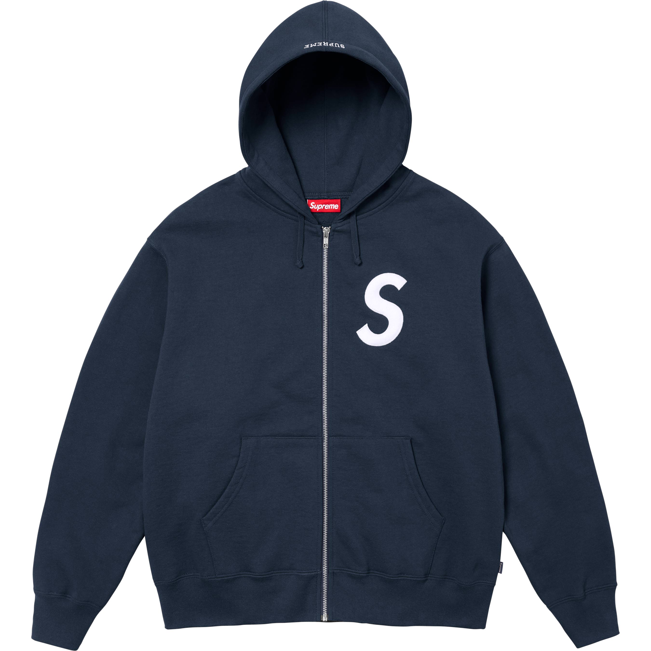 S Logo Zip Up Hooded Sweatshirt