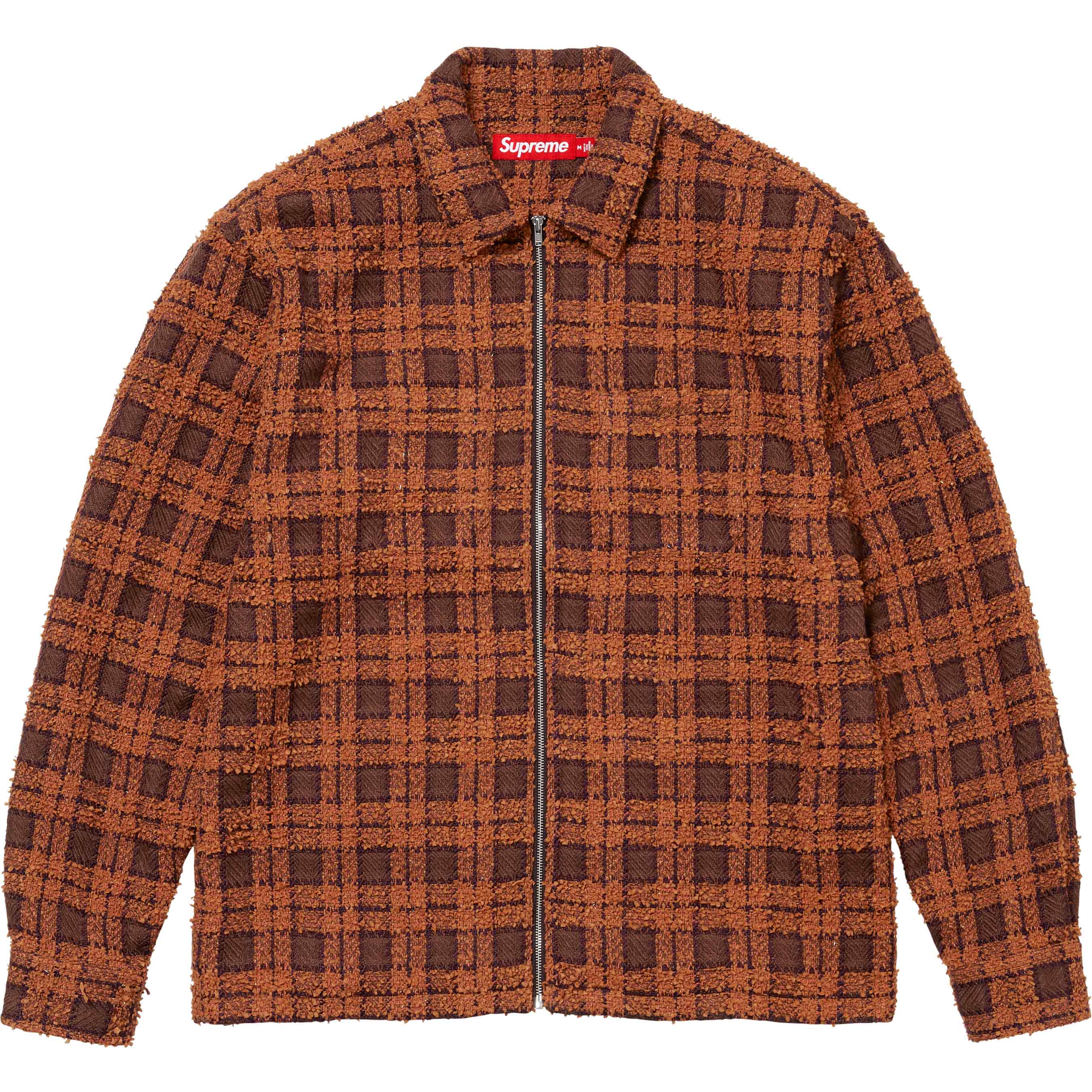 Bouclé Zip Up Shirt