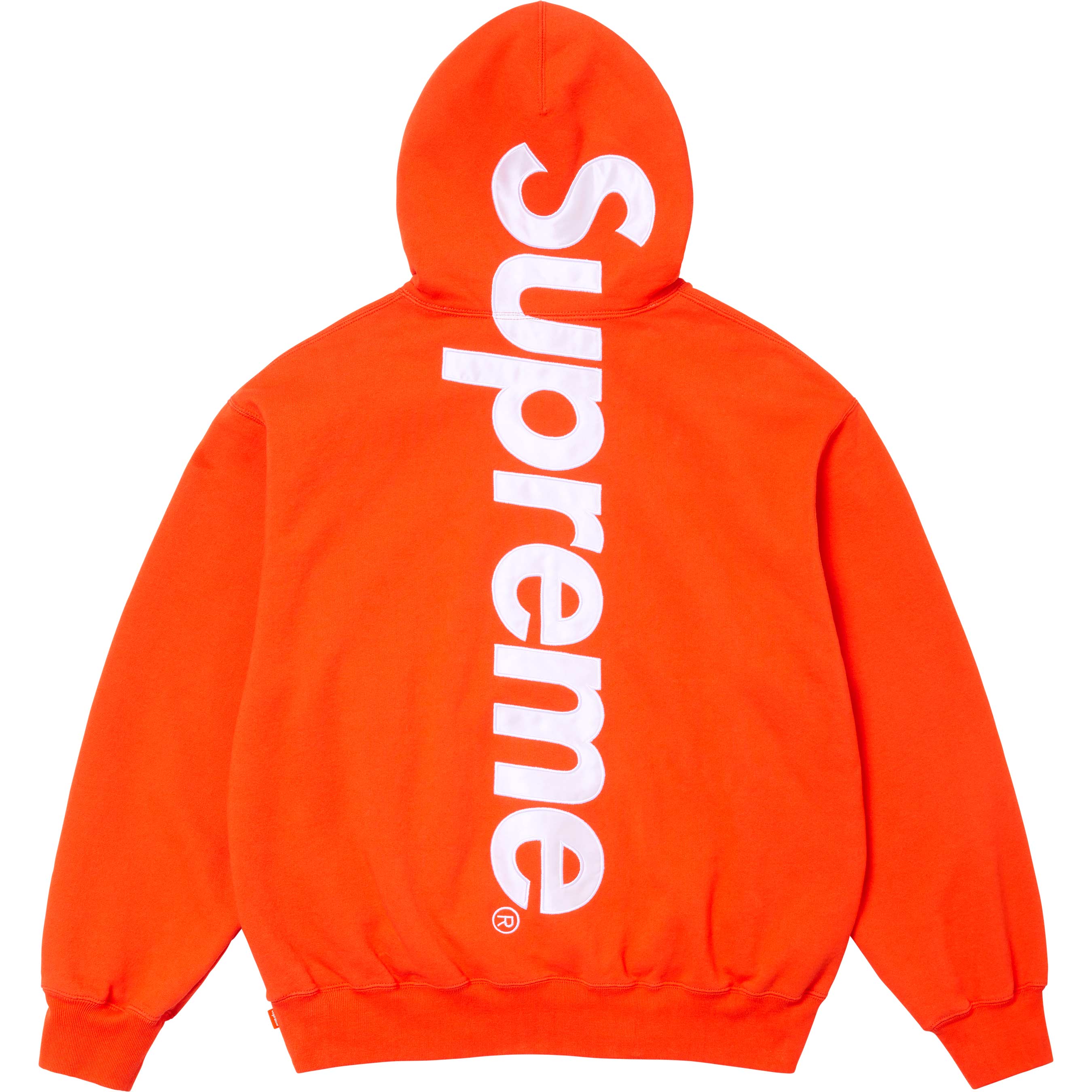 Satin Appliqué Hooded Sweatshirt