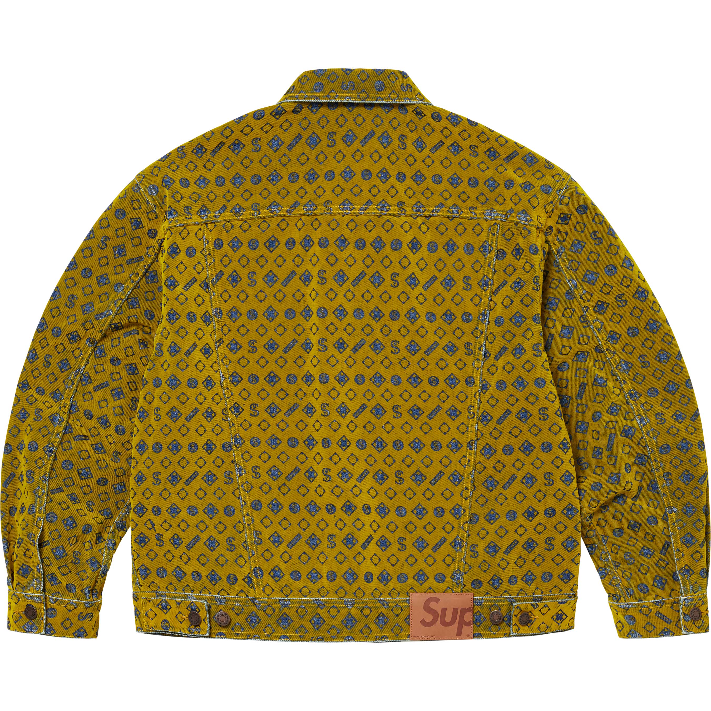 Flocked Denim Trucker Jacket
