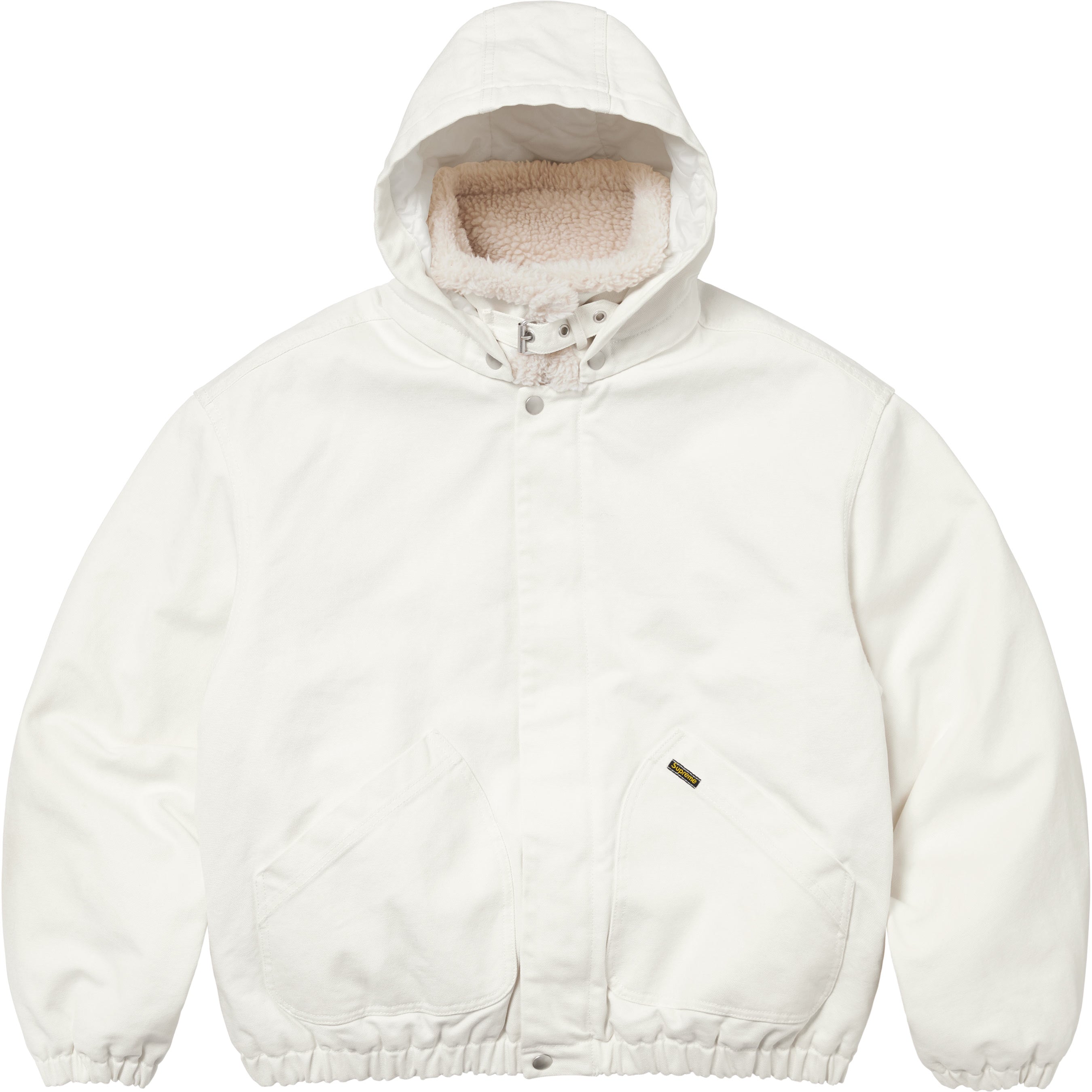 Faux Shearling Lined Bomber Jacket