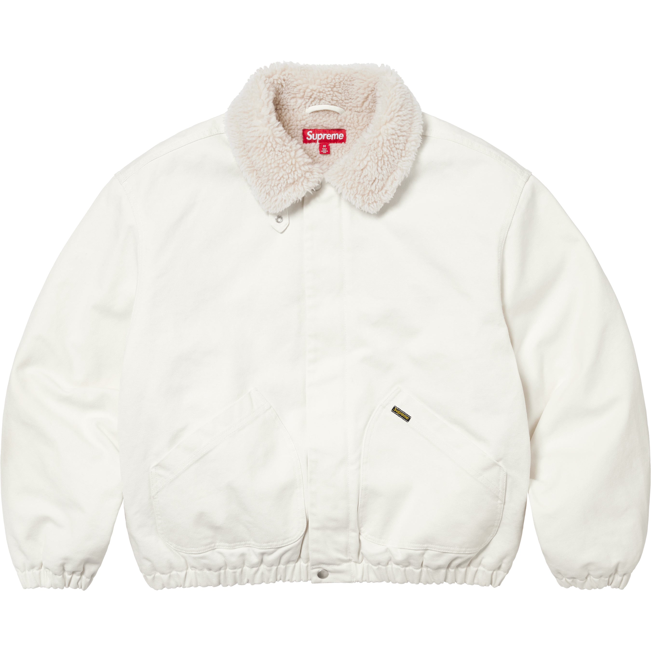 Faux Shearling Lined Bomber Jacket