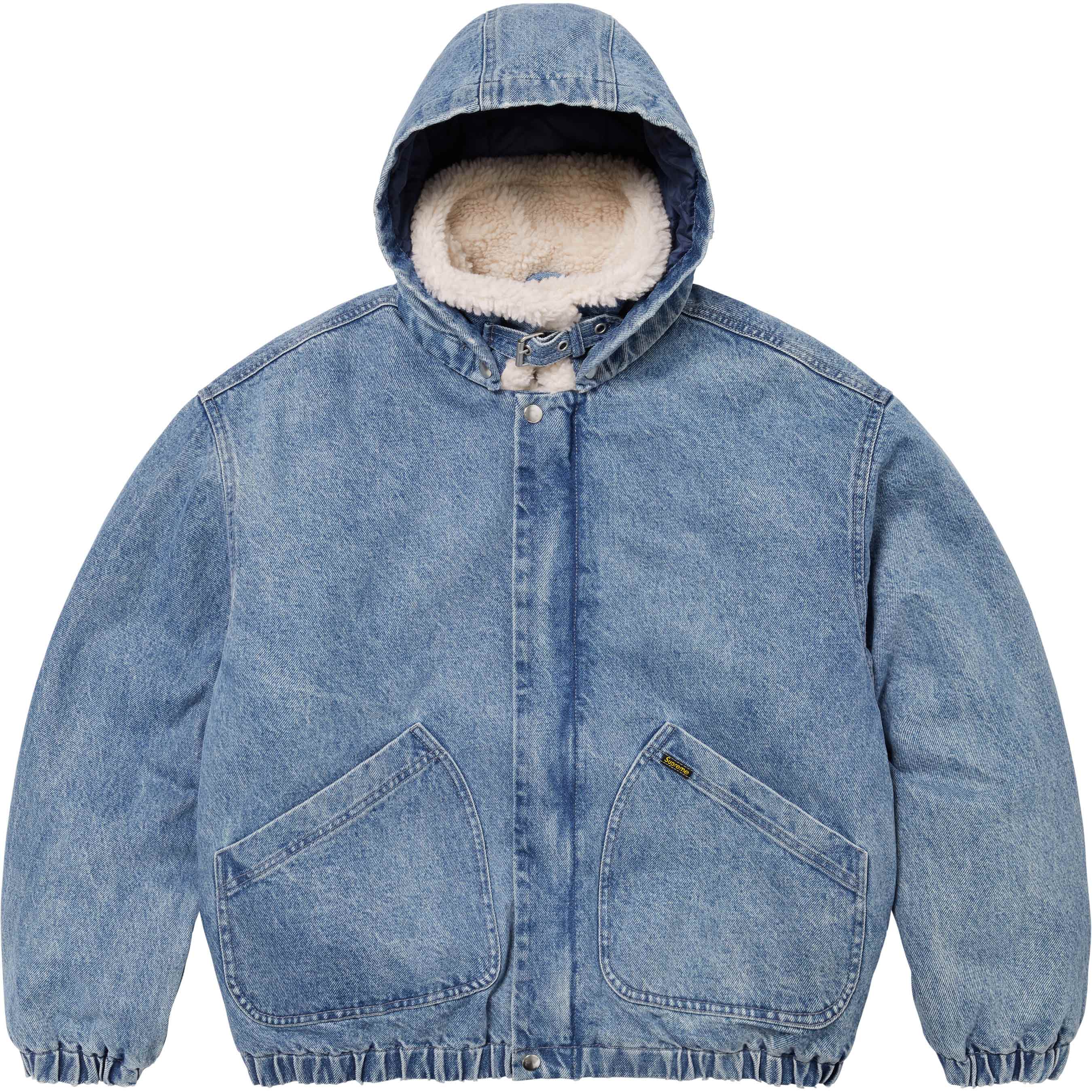 Faux Shearling Lined Bomber Jacket