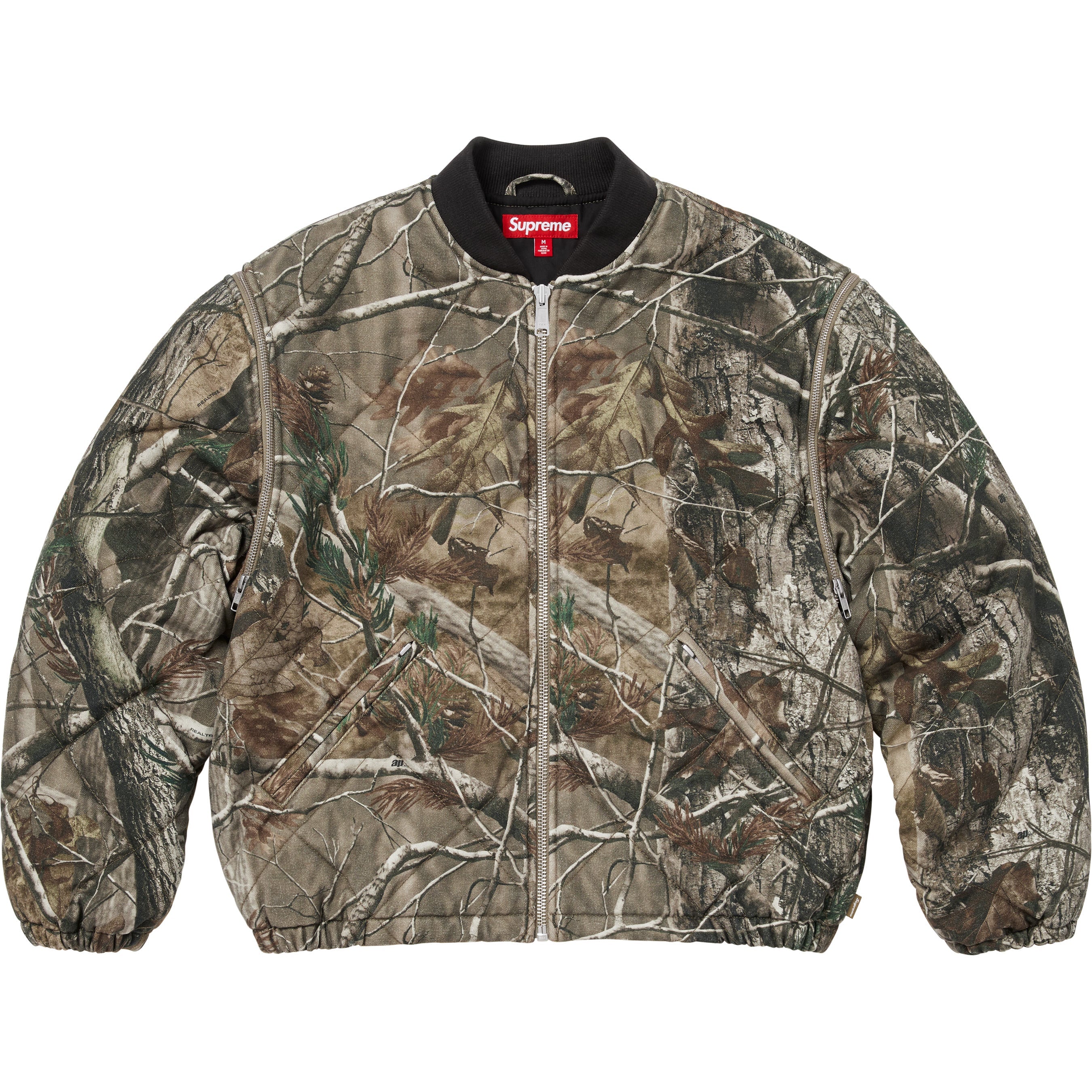 Zip-Off Sleeve Quilted Bomber Jacket