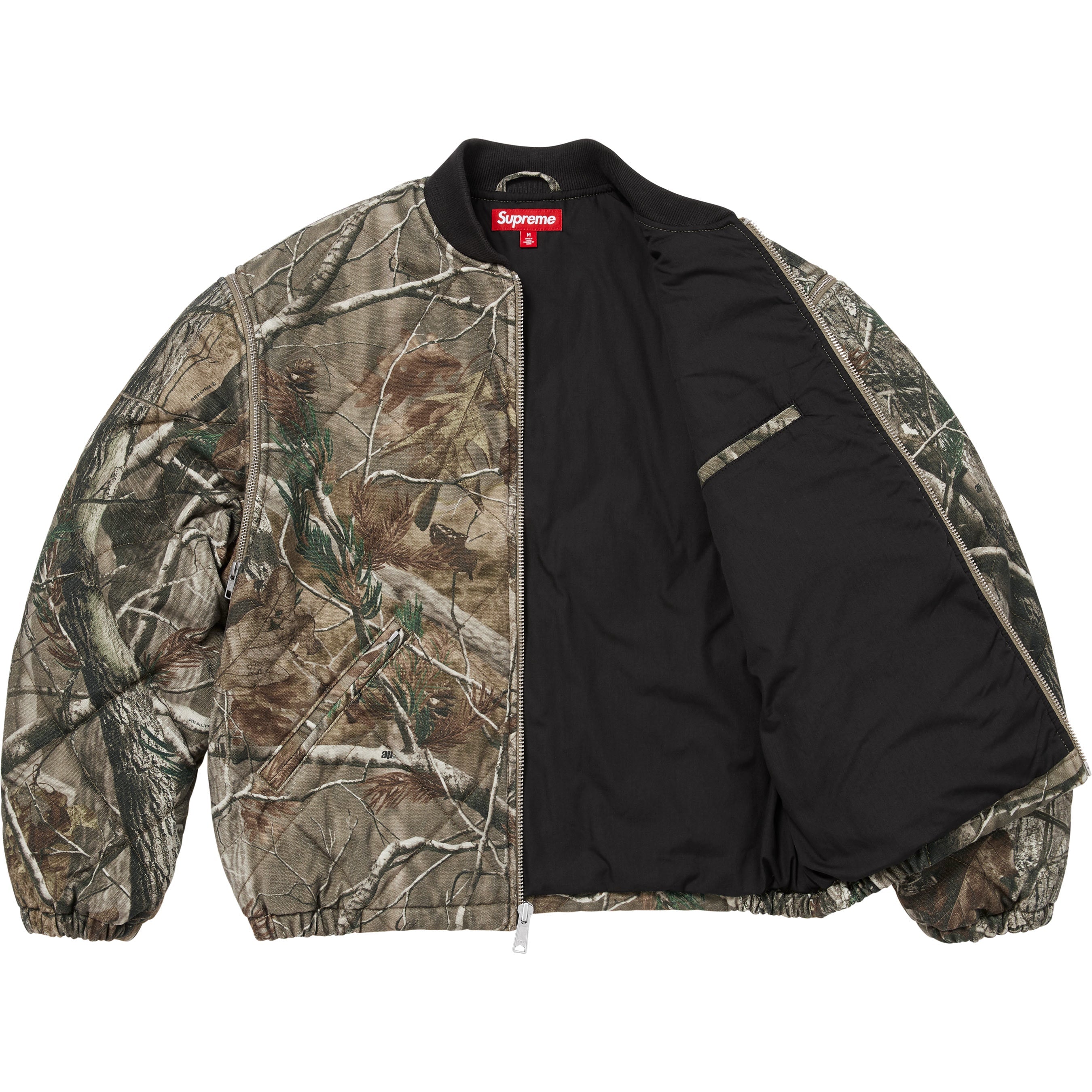 Zip-Off Sleeve Quilted Bomber Jacket