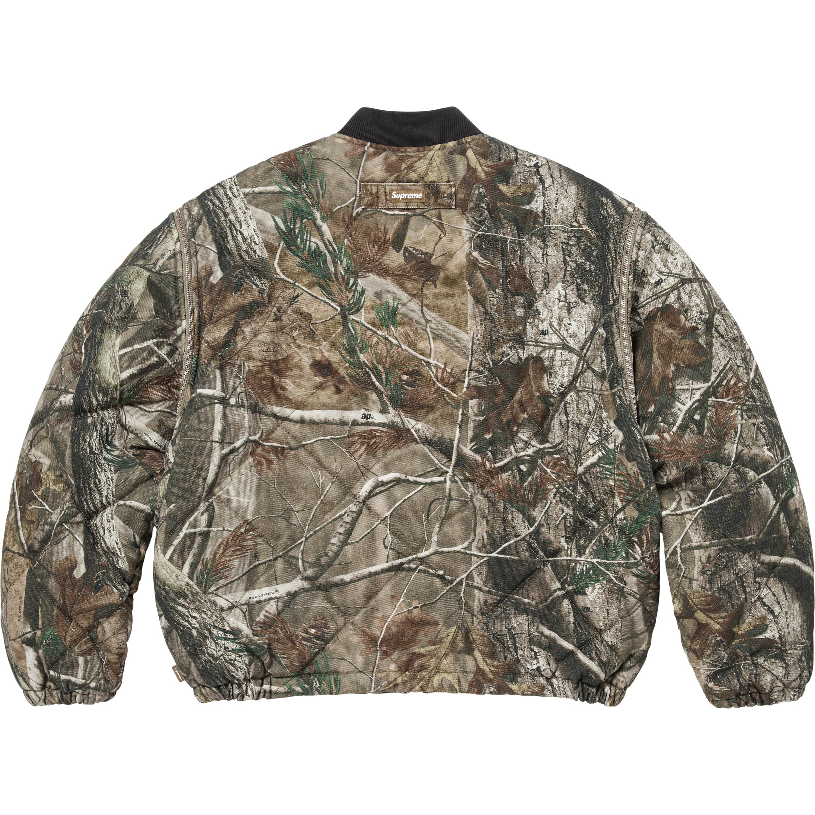 Zip-Off Sleeve Quilted Bomber Jacket