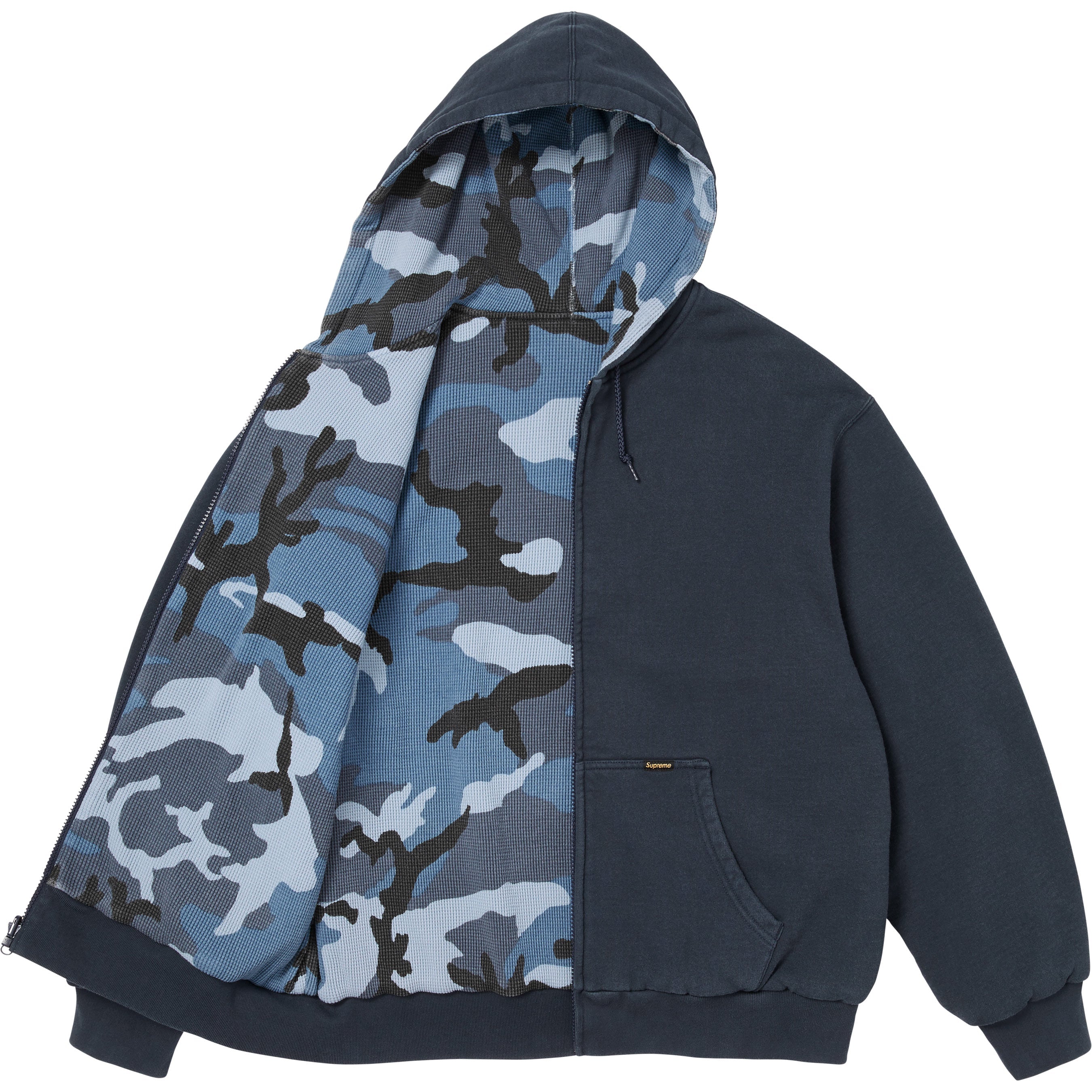 Reversible Work Zip Up Hooded Sweatshirt