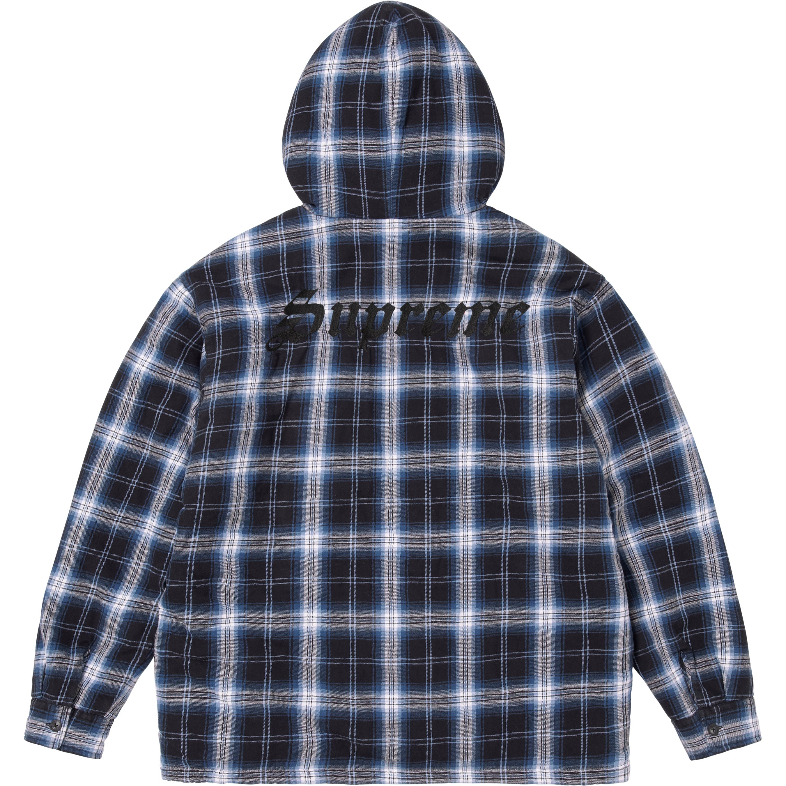 Lined Zip Up Hooded Flannel Shirt