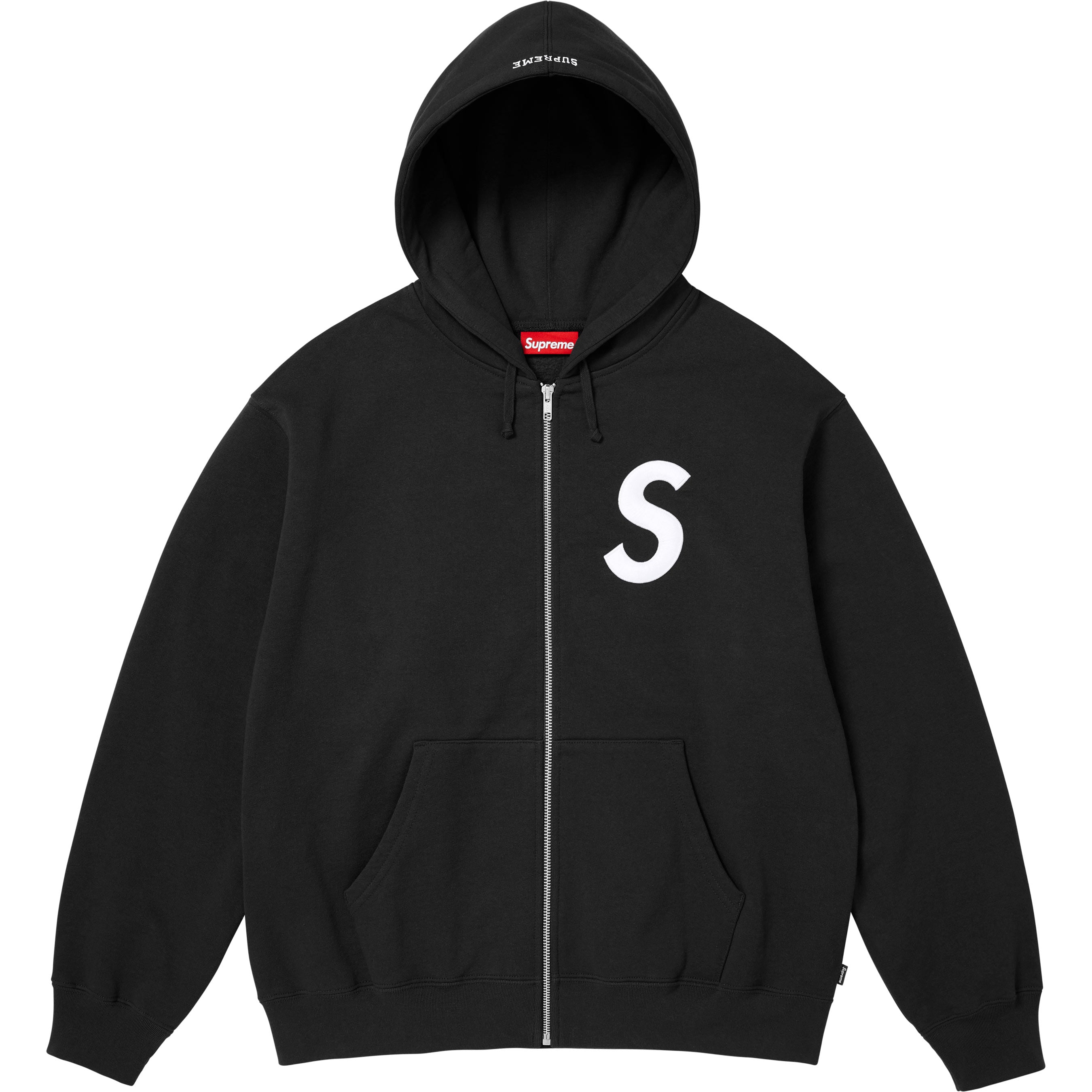 S Logo Zip Up Hooded Sweatshirt