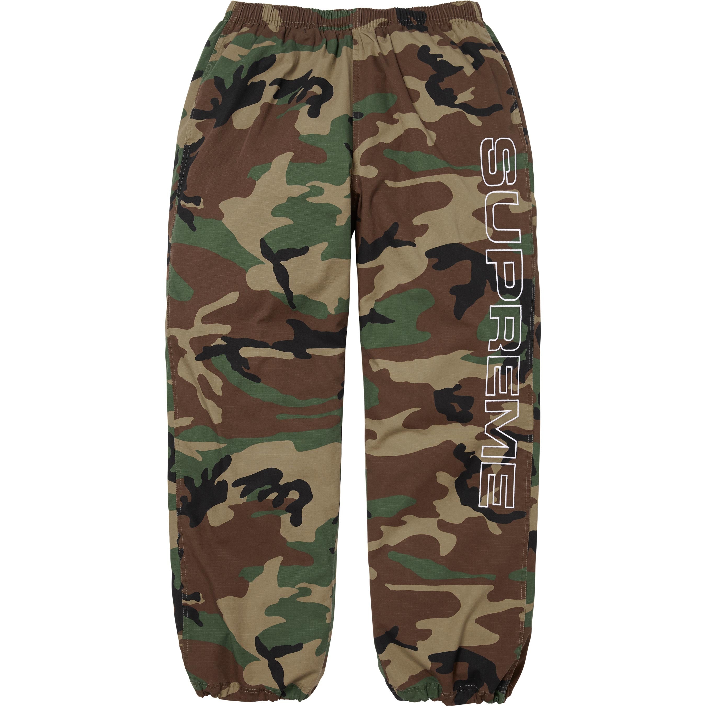 Spellout Embroidered Ripstop Track Pant