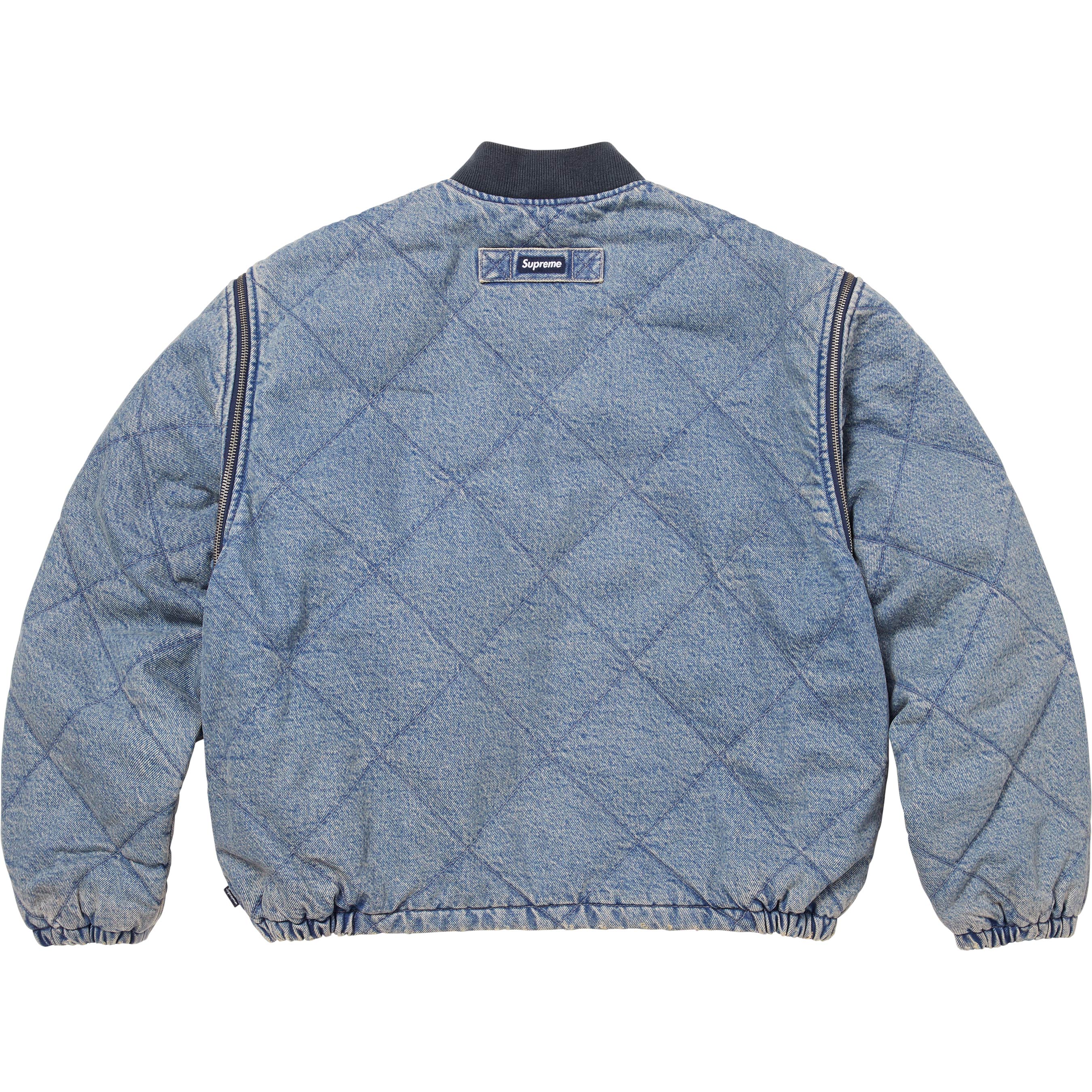 Zip-Off Sleeve Quilted Bomber Jacket