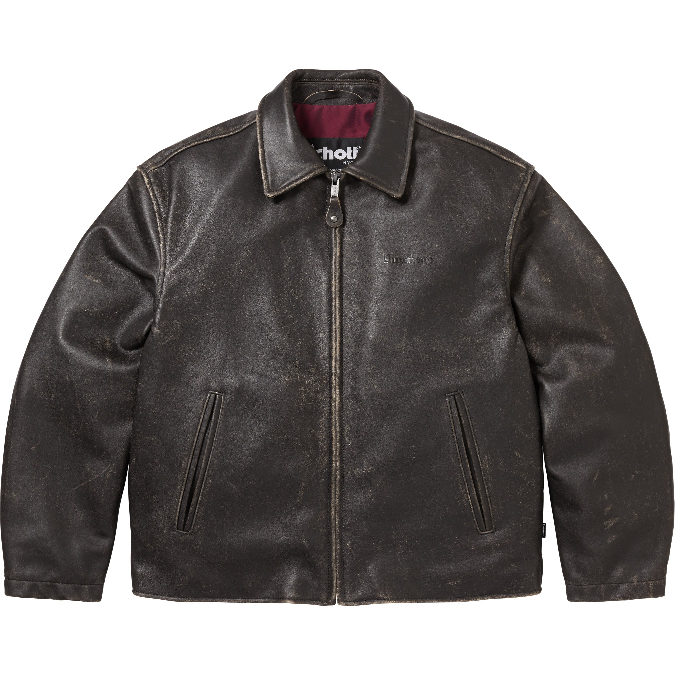 Supreme®/Schott® Leather Racer Jacket