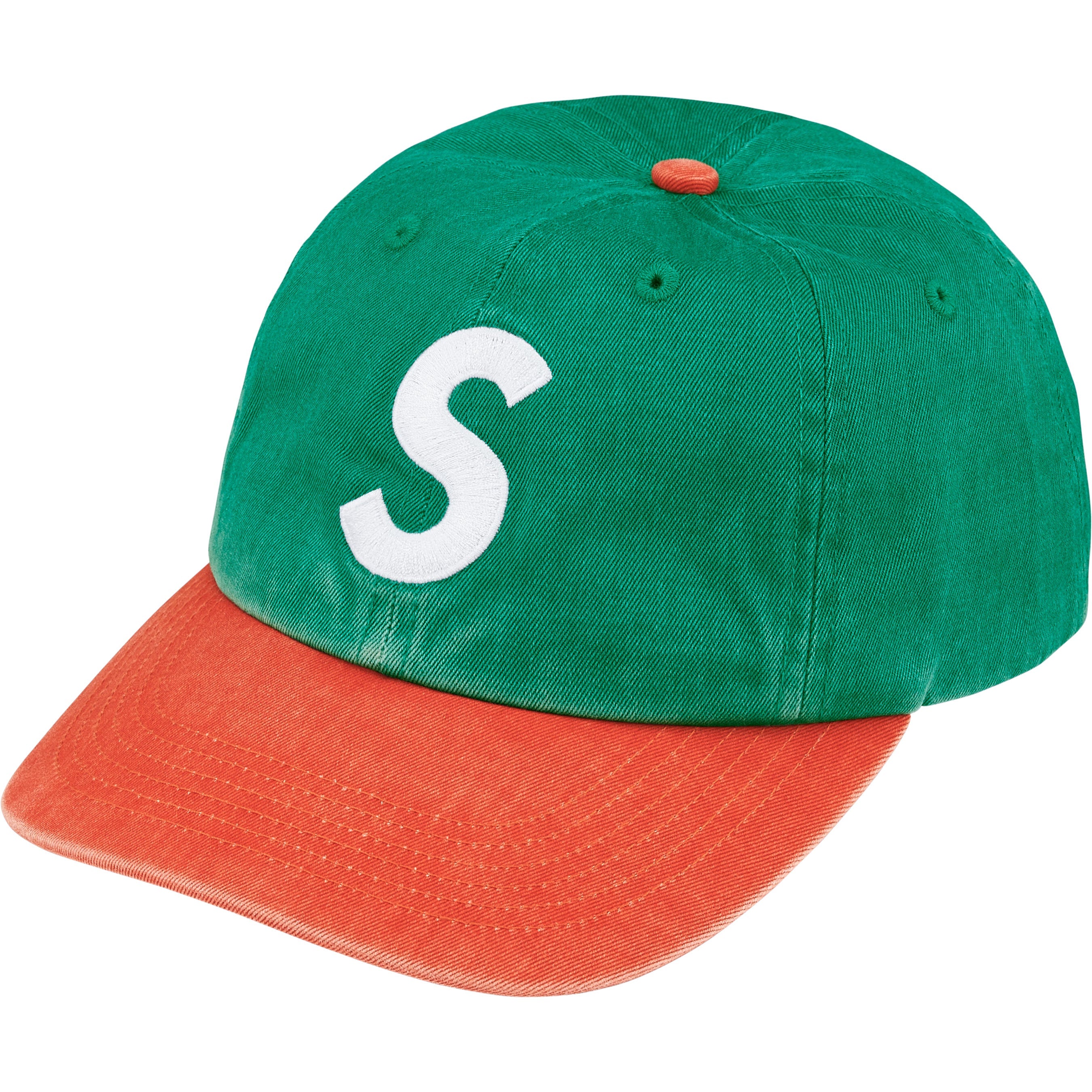 Pigment Coated 2-Tone S Logo 6-Panel