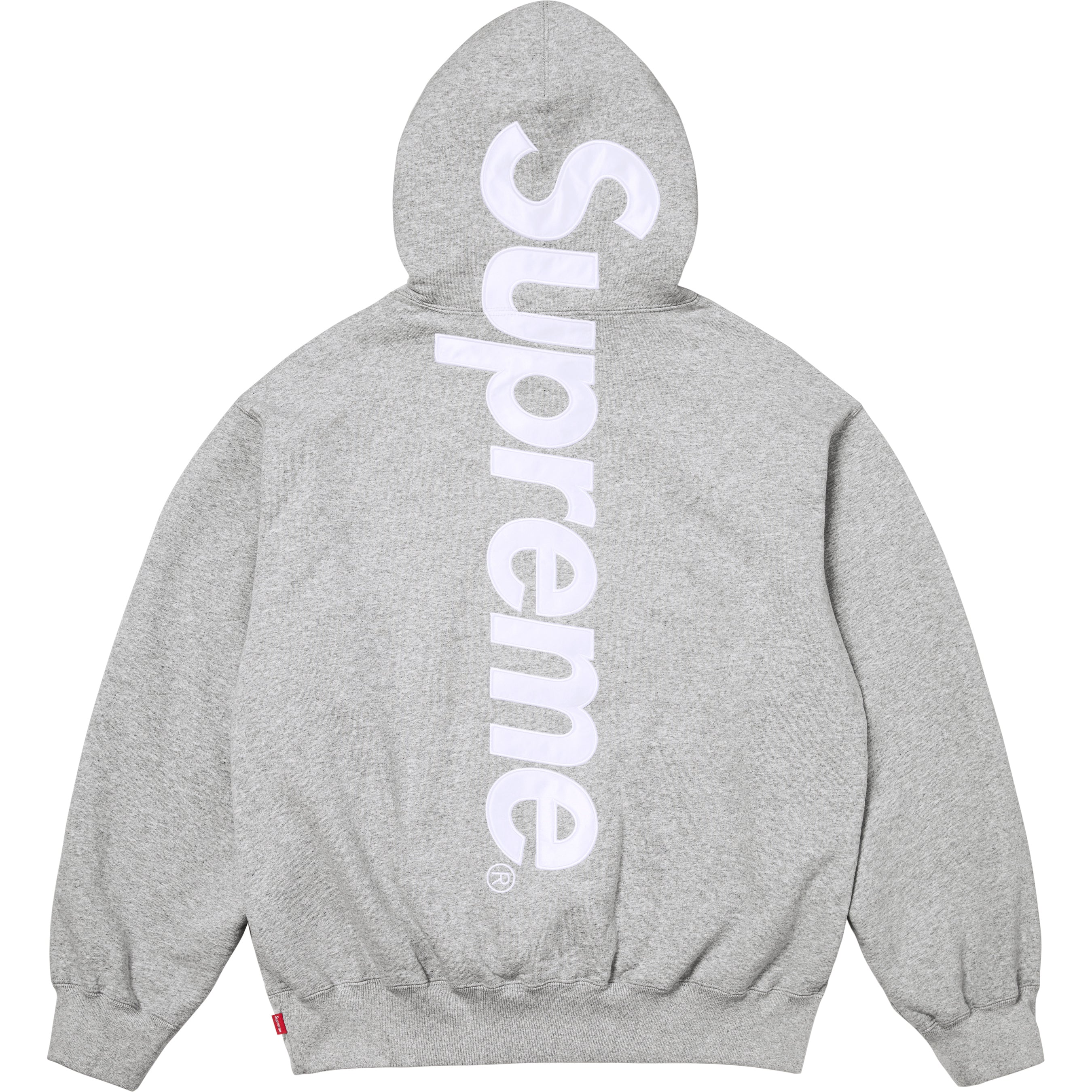 Satin Appliqué Hooded Sweatshirt
