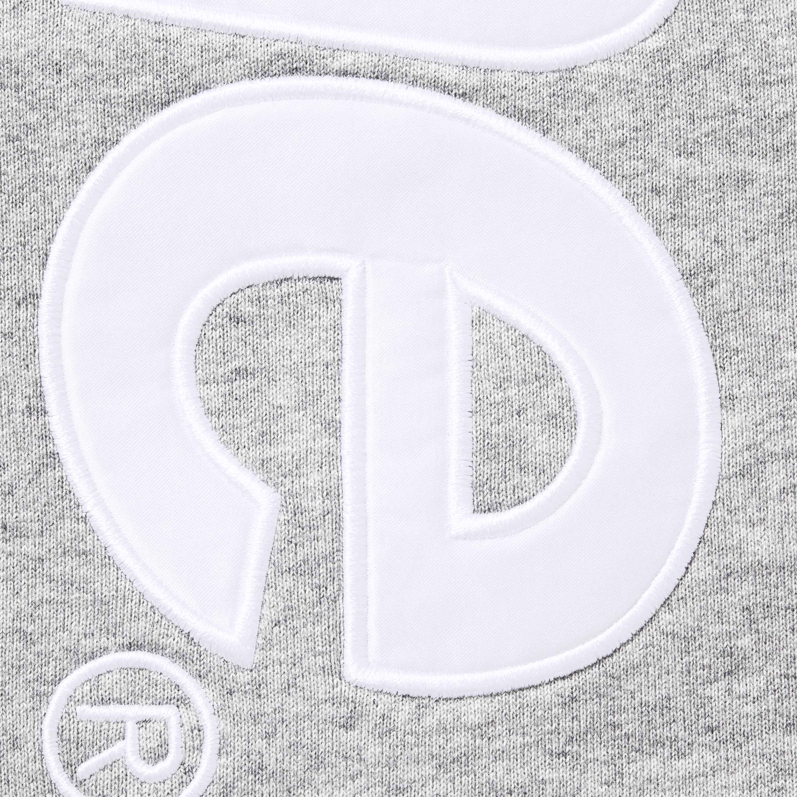 Satin Appliqué Hooded Sweatshirt