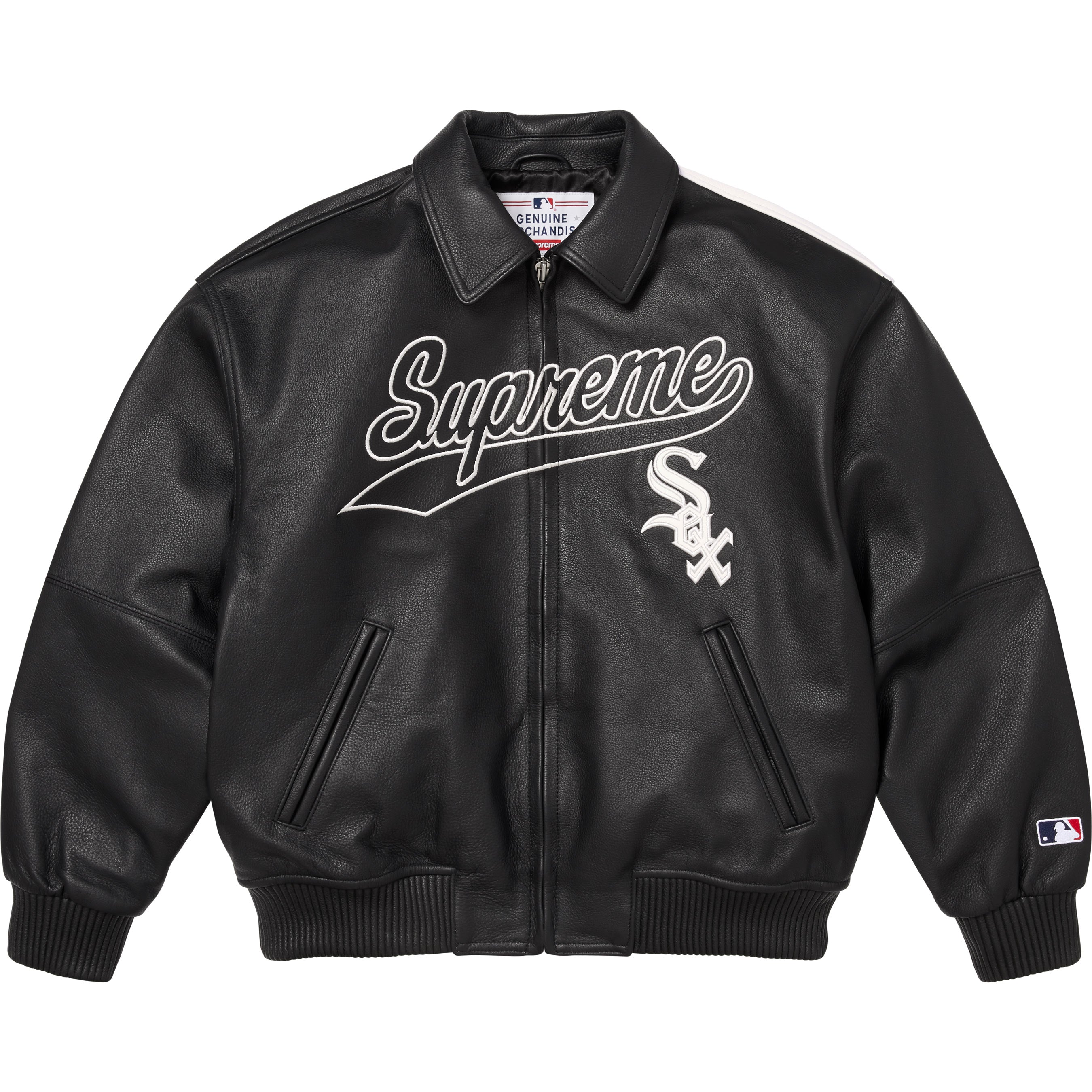Supreme®/Chicago White Sox™ Leather Varsity Jacket