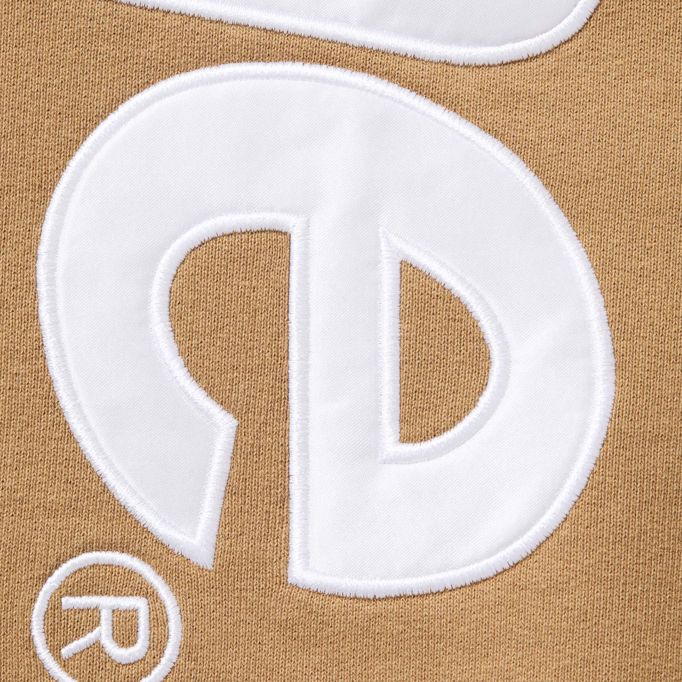 Satin Appliqué Hooded Sweatshirt