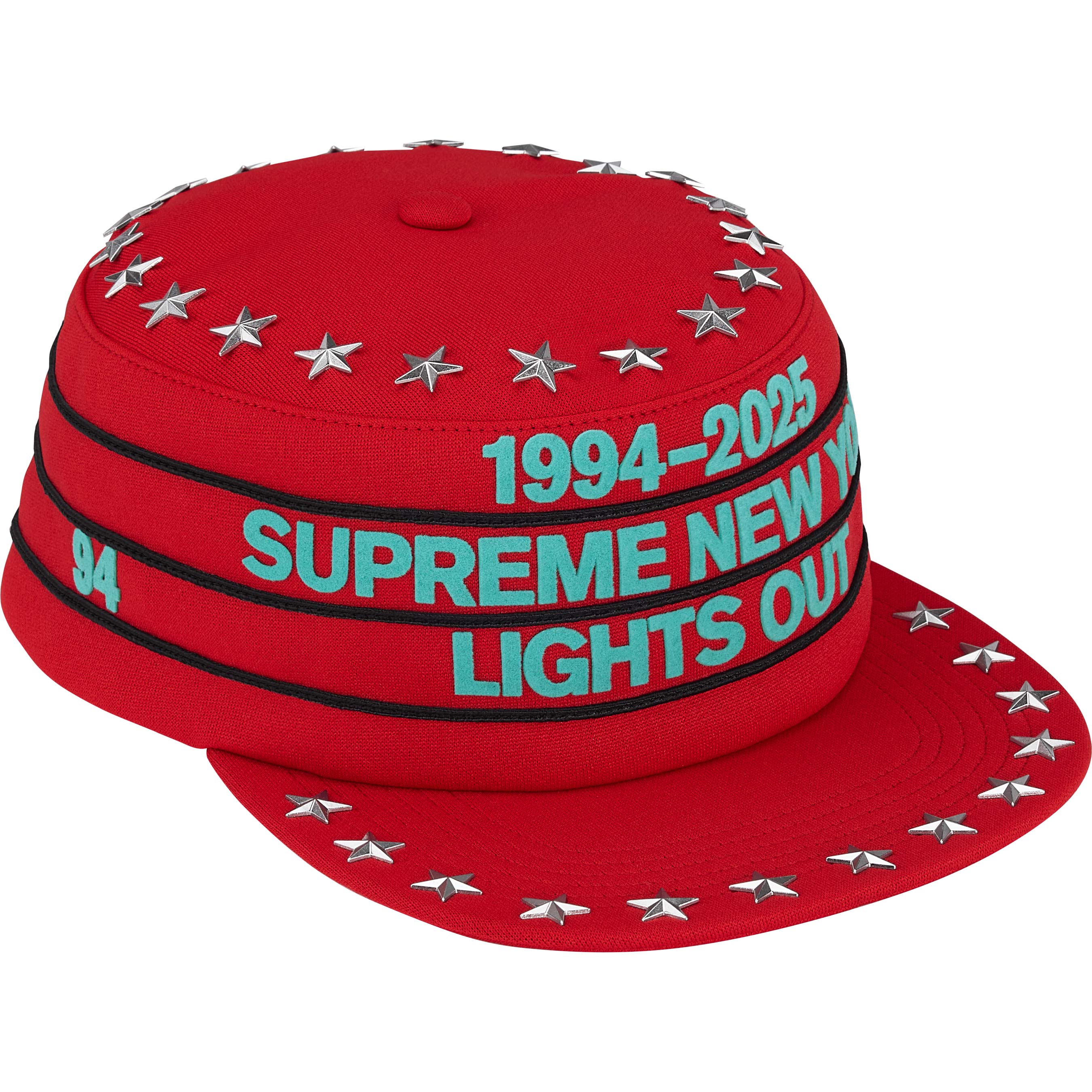 Stars Studded Pillbox Hat