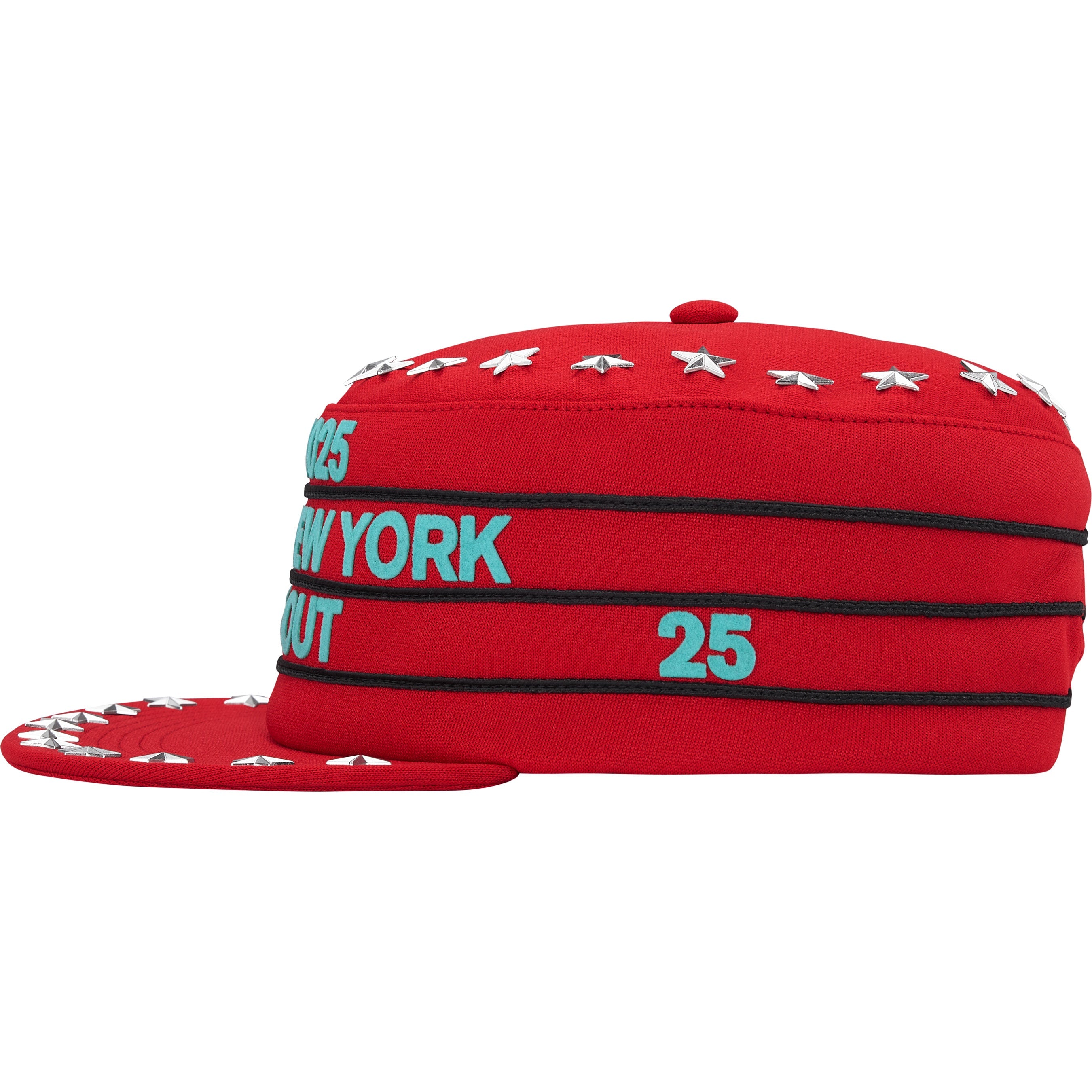Stars Studded Pillbox Hat