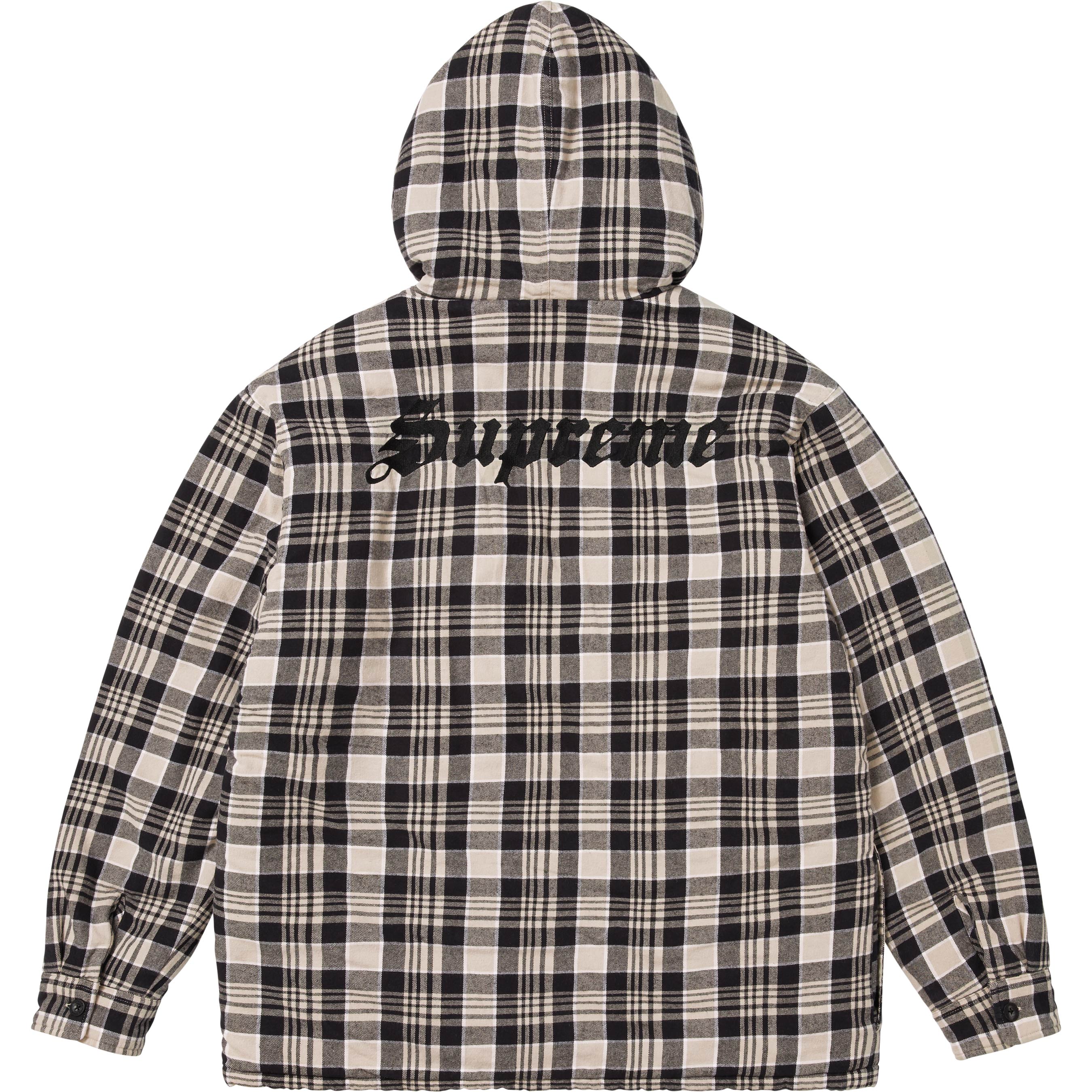 Lined Zip Up Hooded Flannel Shirt