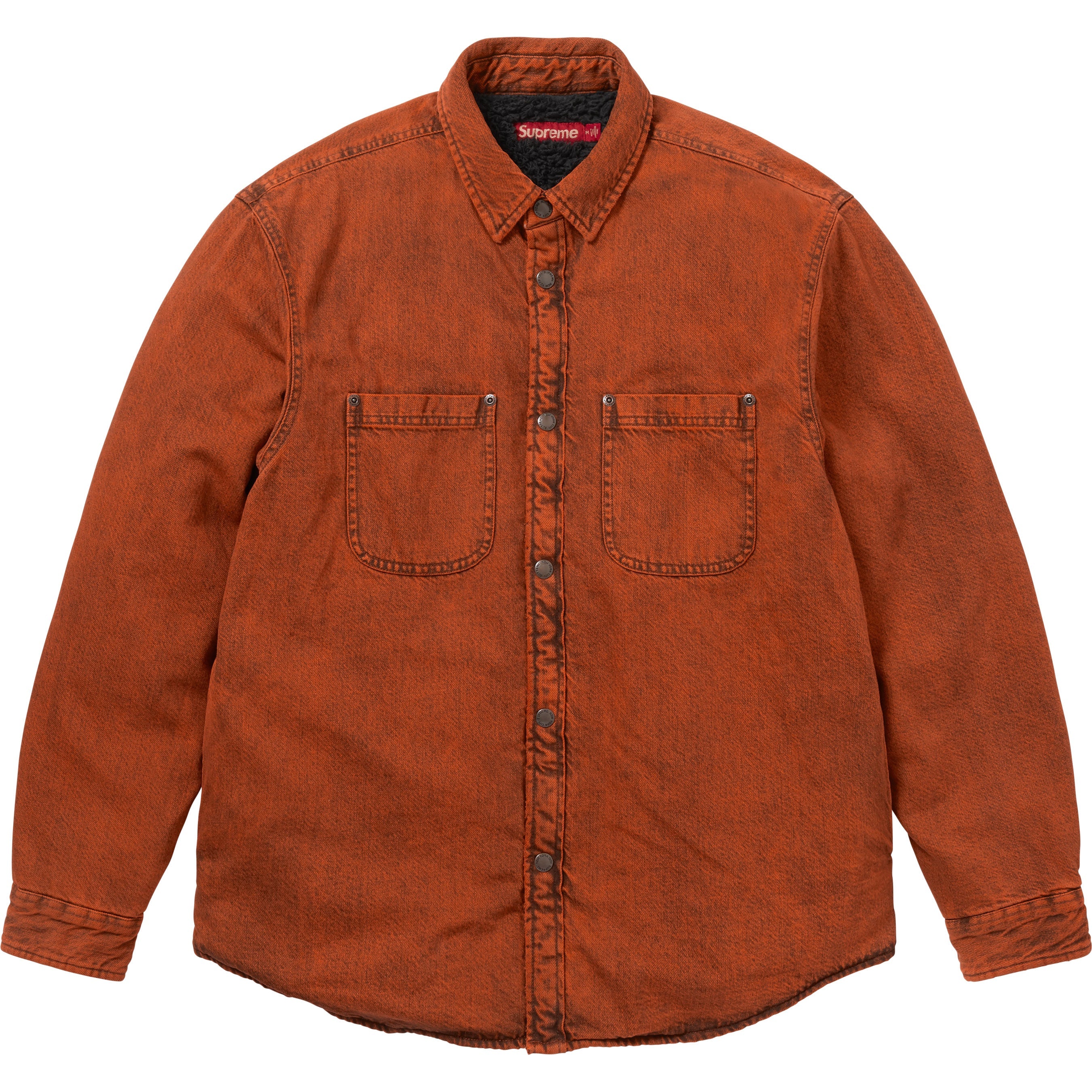 Shearling Lined Denim Work Shirt