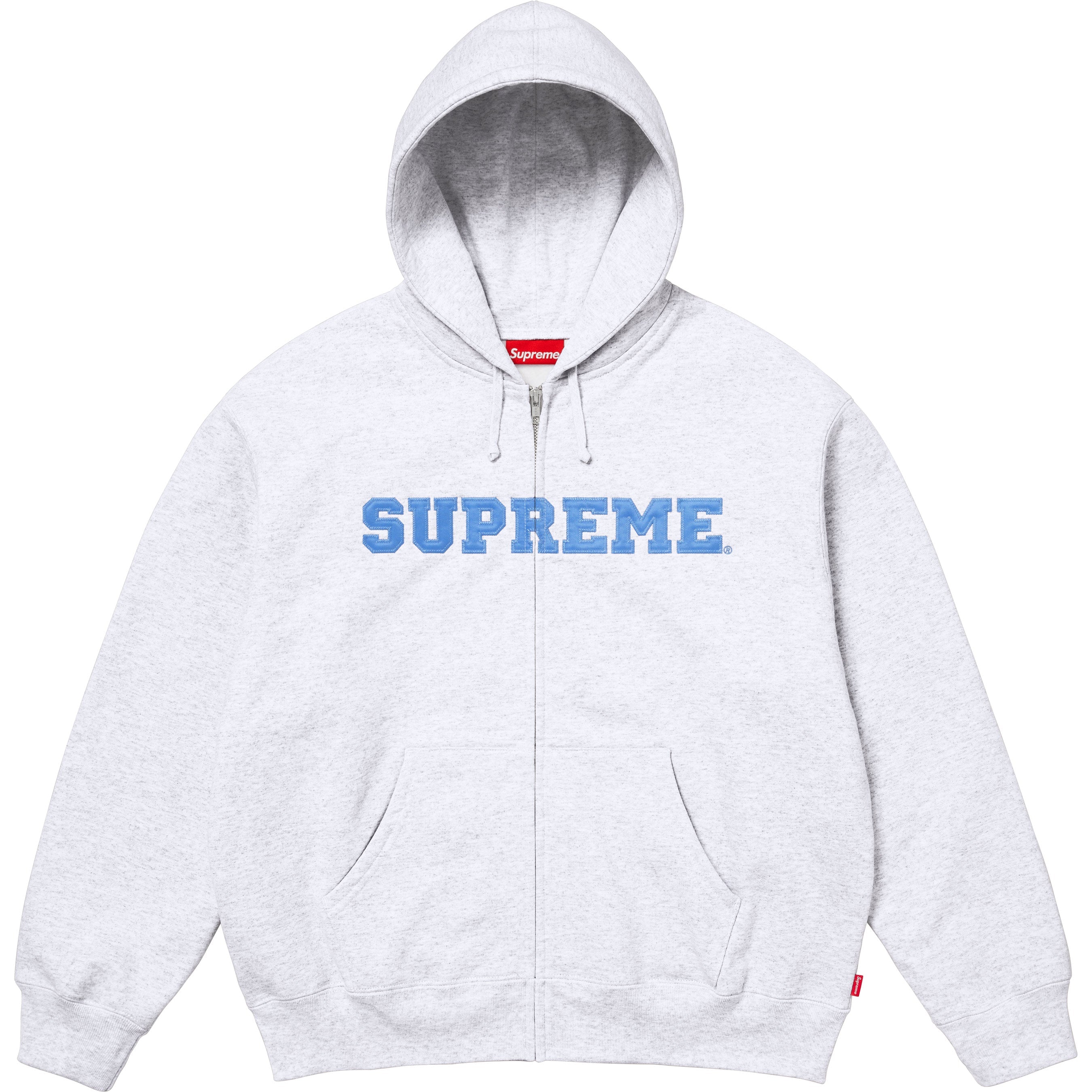 Collegiate Appliqué Zip Up Hooded Sweatshirt