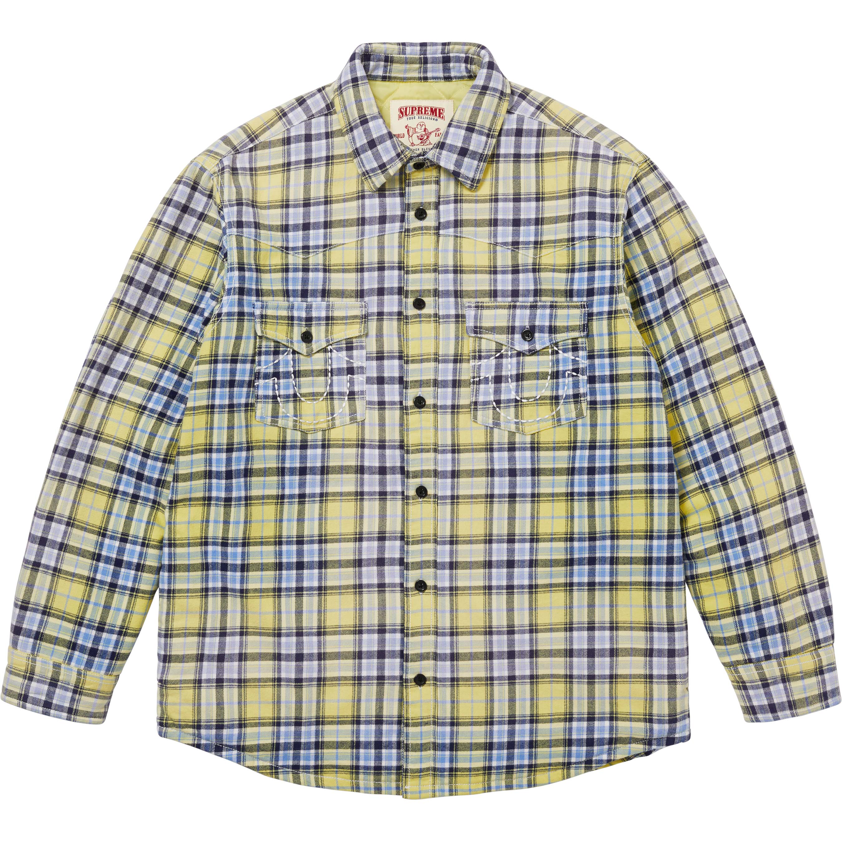 Supreme®/True Religion® Quilted Lined Plaid Flannel Shirt