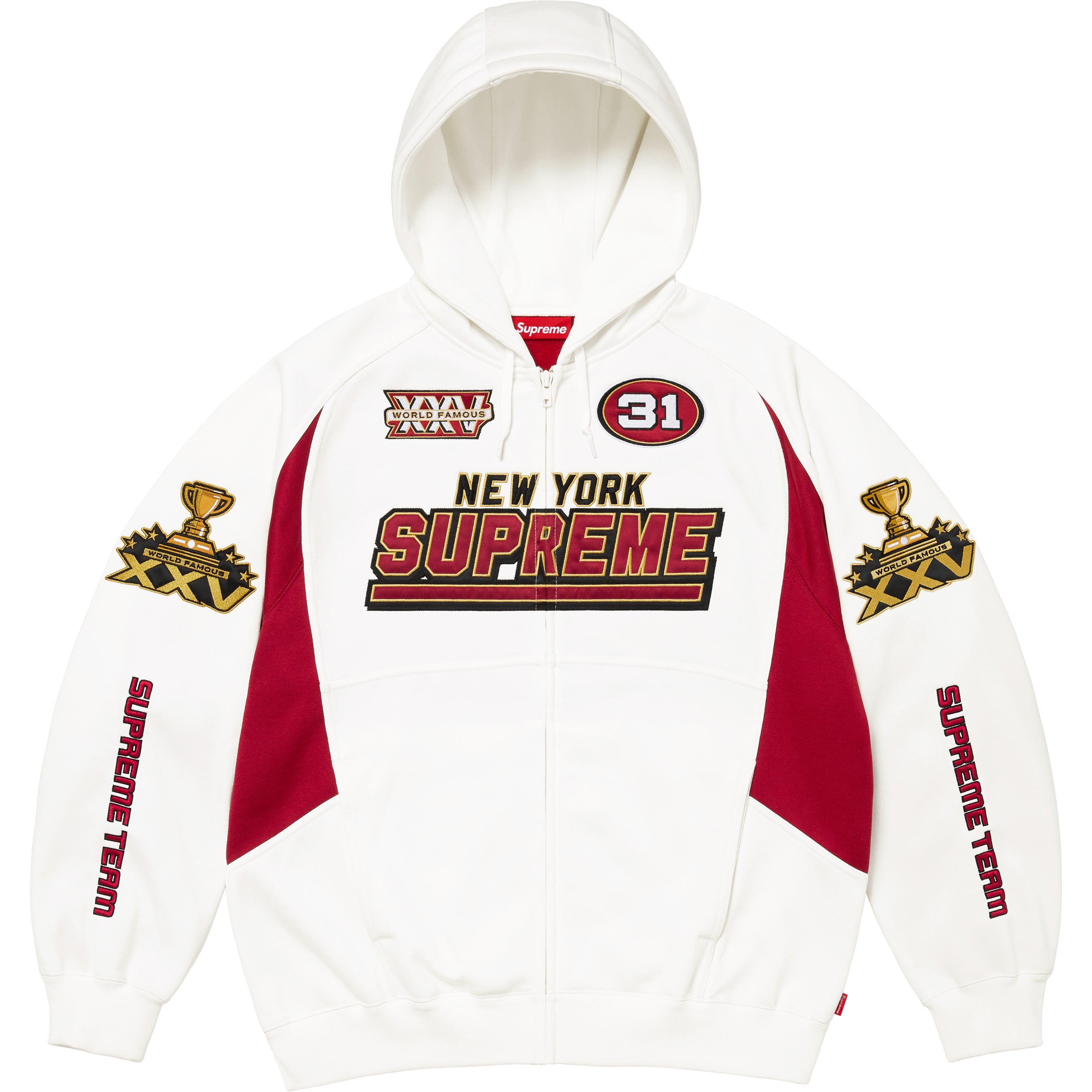 Football Zip Up Hooded Sweatshirt