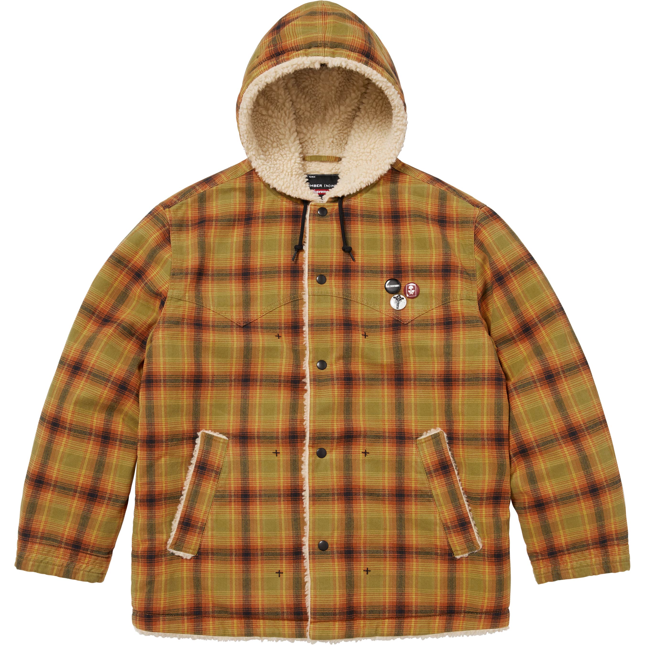 Supreme®/Number (N)ine® Faux Shearling Hooded Coat
