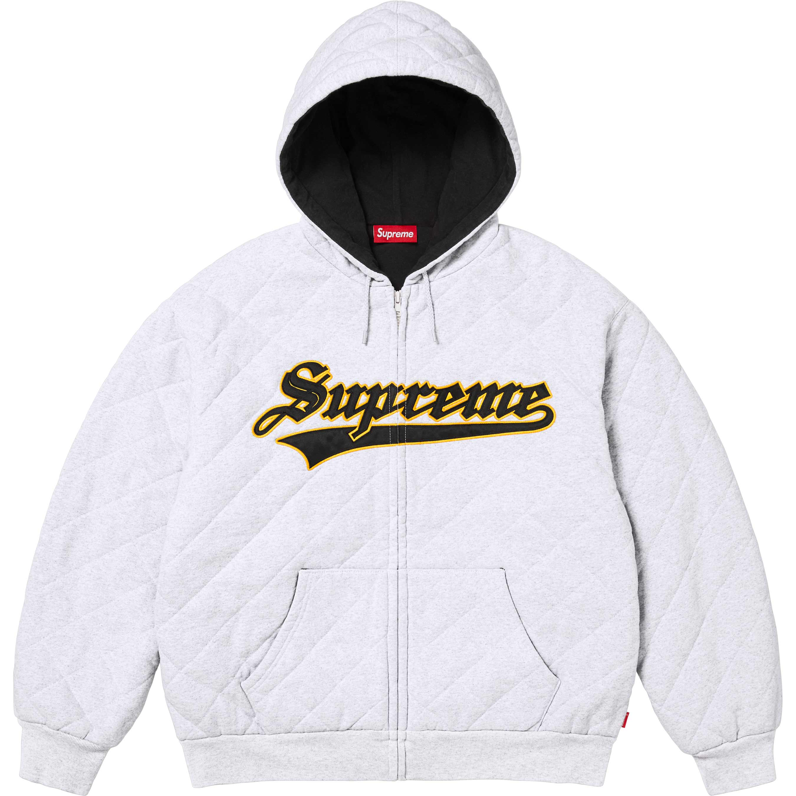 Quilted Zip Up Hooded Sweatshirt