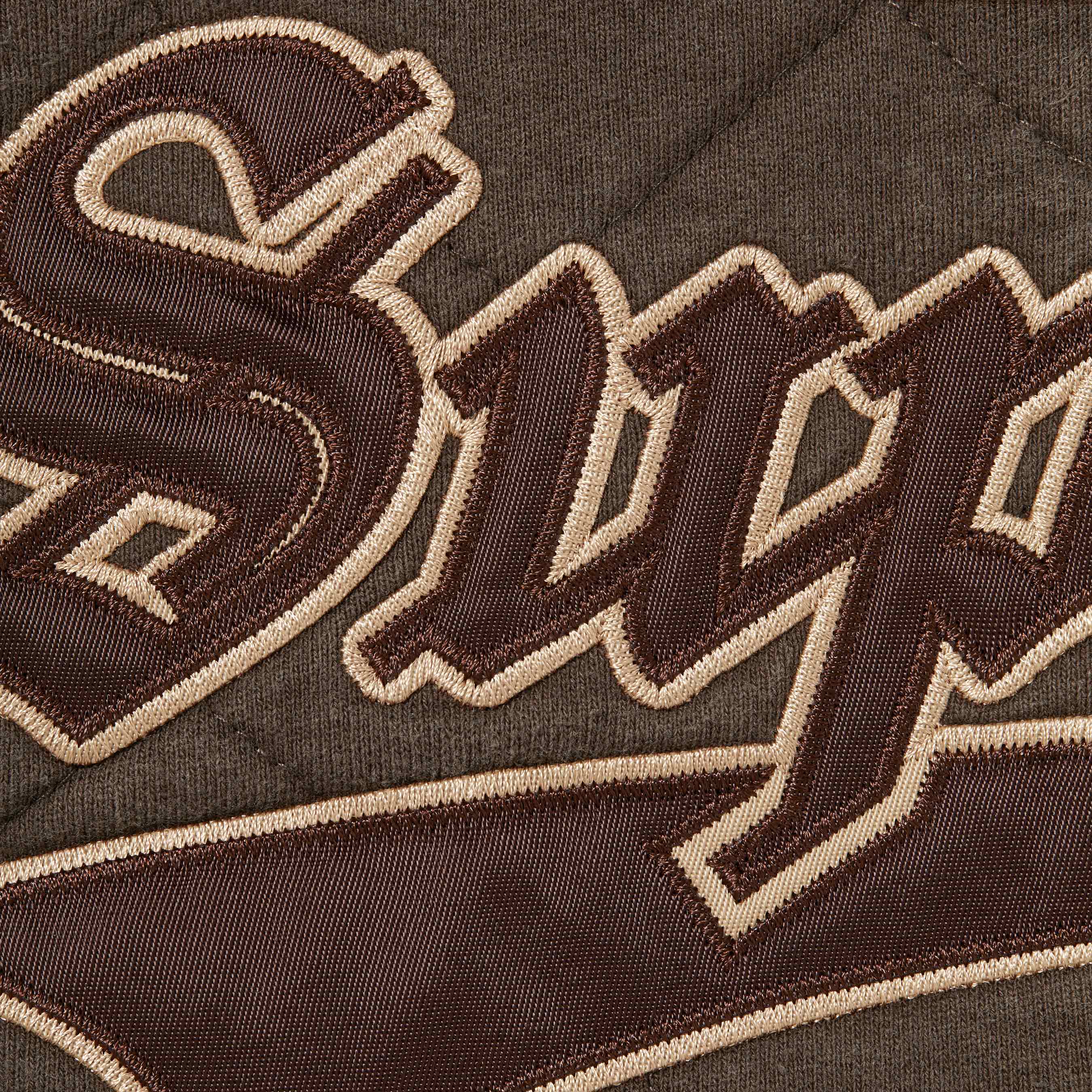 Quilted Zip Up Hooded Sweatshirt