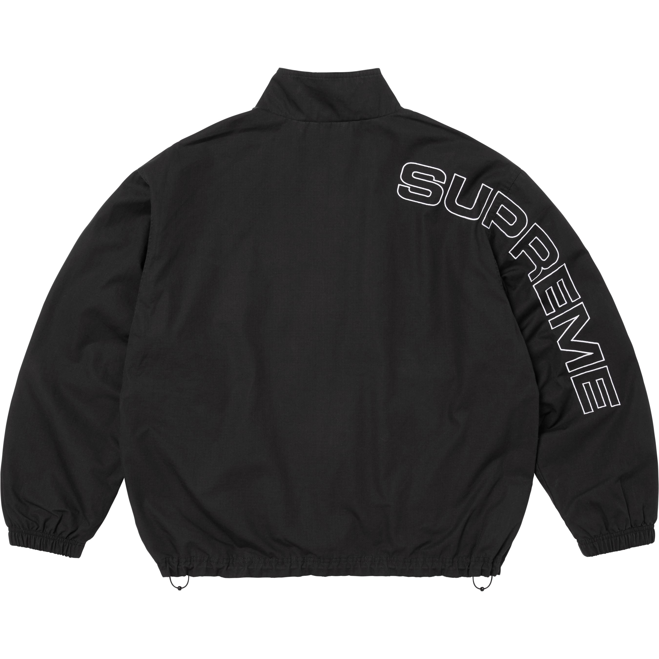 Spellout Embroidered Ripstop Track Jacket