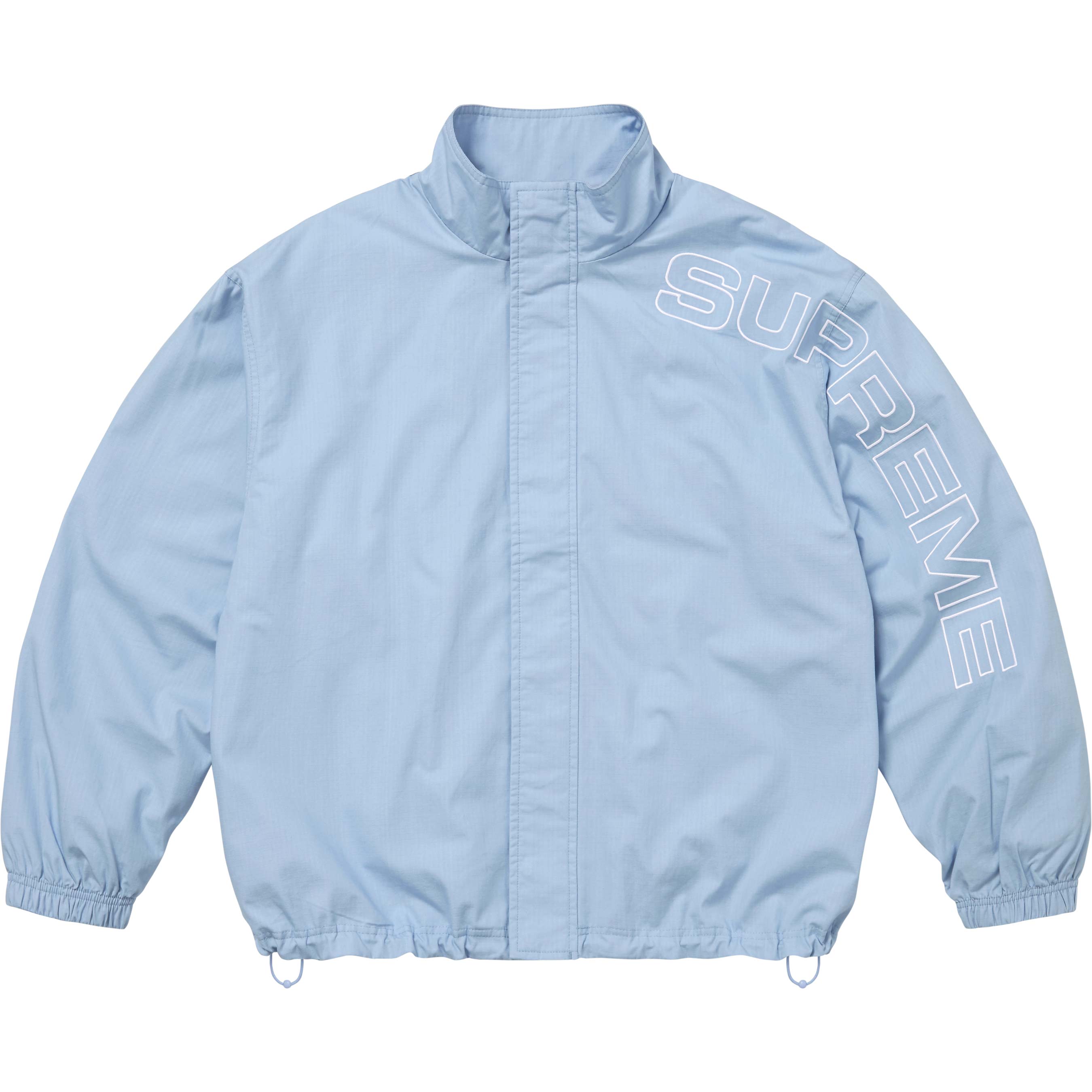 Spellout Embroidered Ripstop Track Jacket