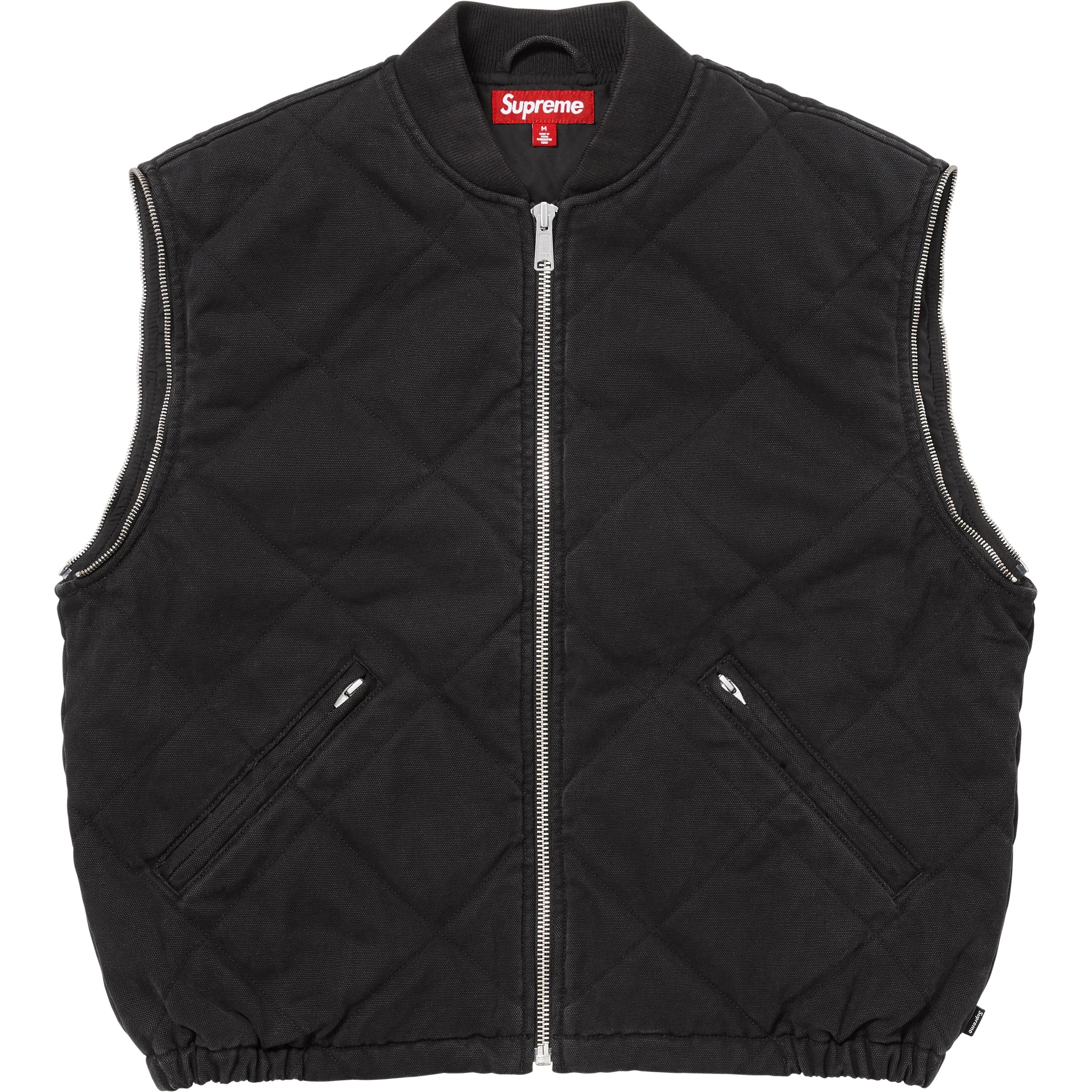 Zip-Off Sleeve Quilted Bomber Jacket