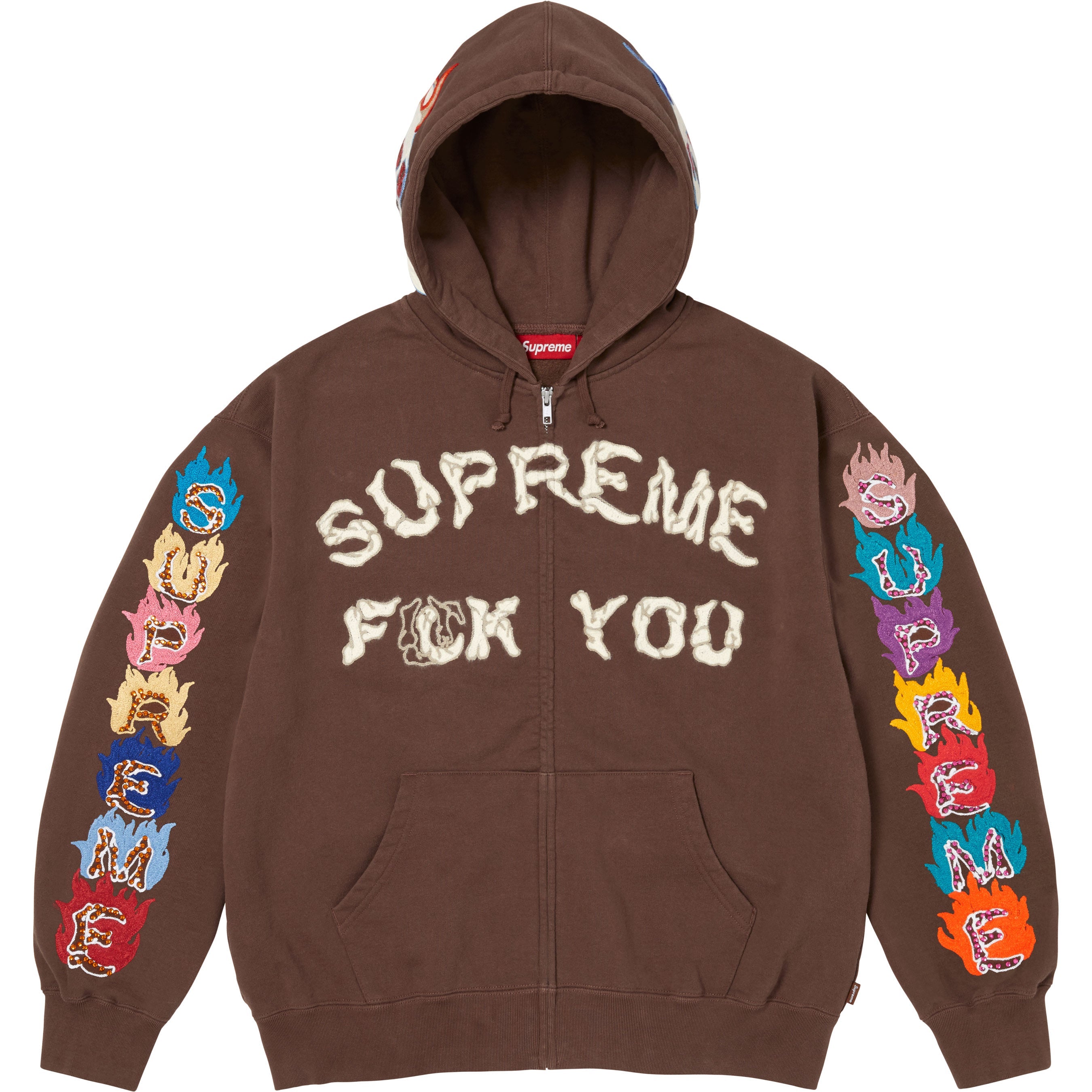 Fuck You Zip Up Hooded Sweatshirt