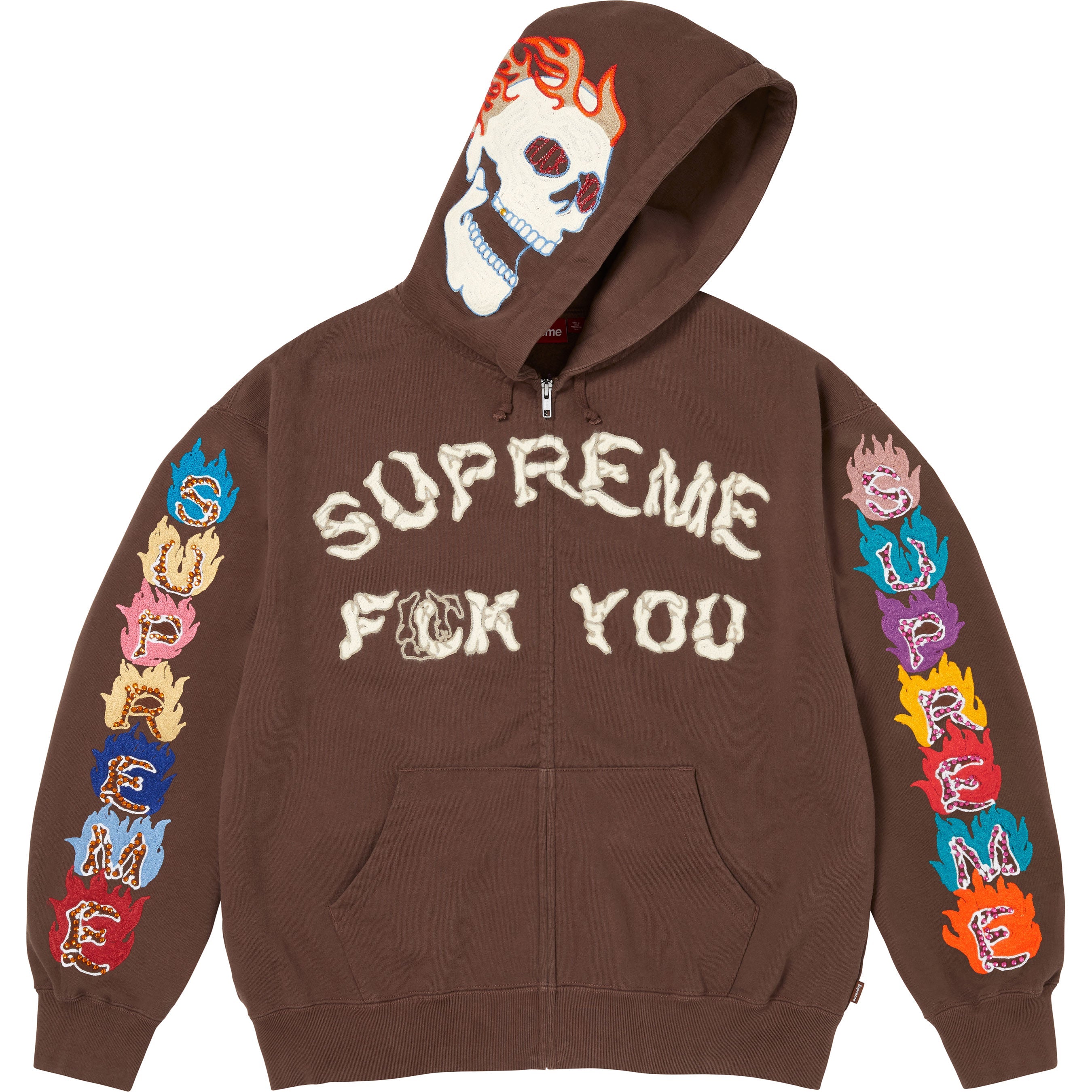 Fuck You Zip Up Hooded Sweatshirt