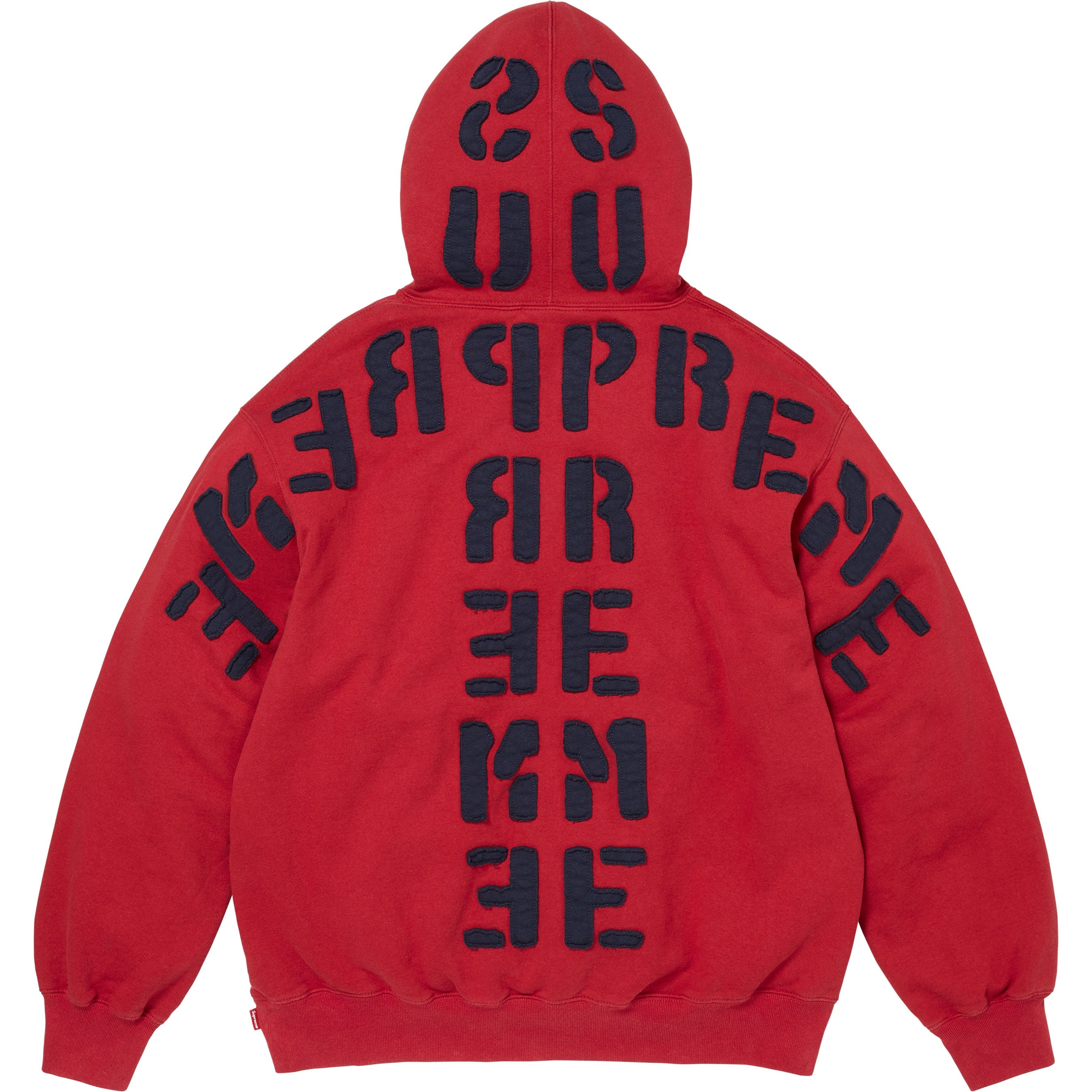 Mirrored Appliqué Hooded Sweatshirt