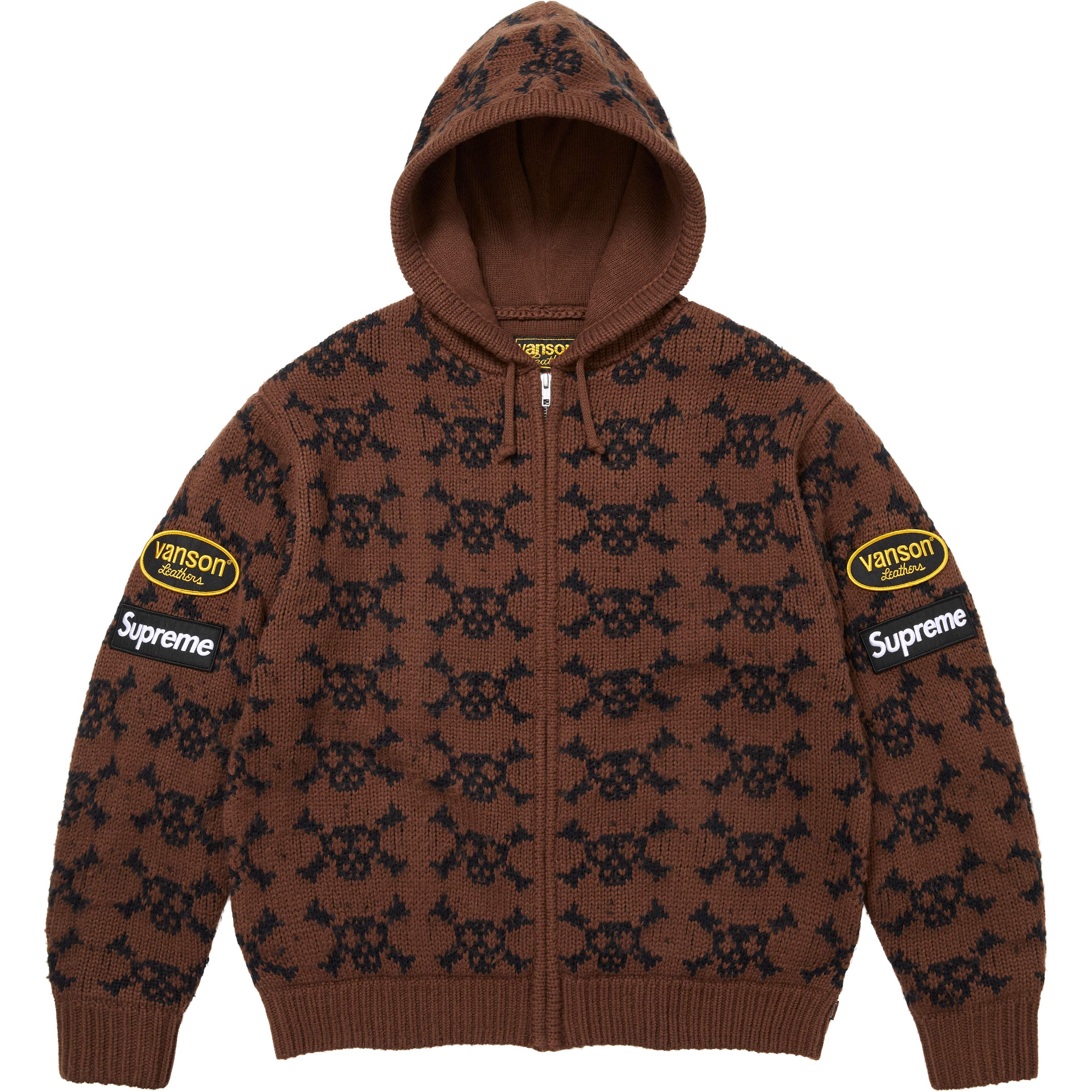 Supreme®/Vanson Leathers® Skull Zip Up Hooded Sweater