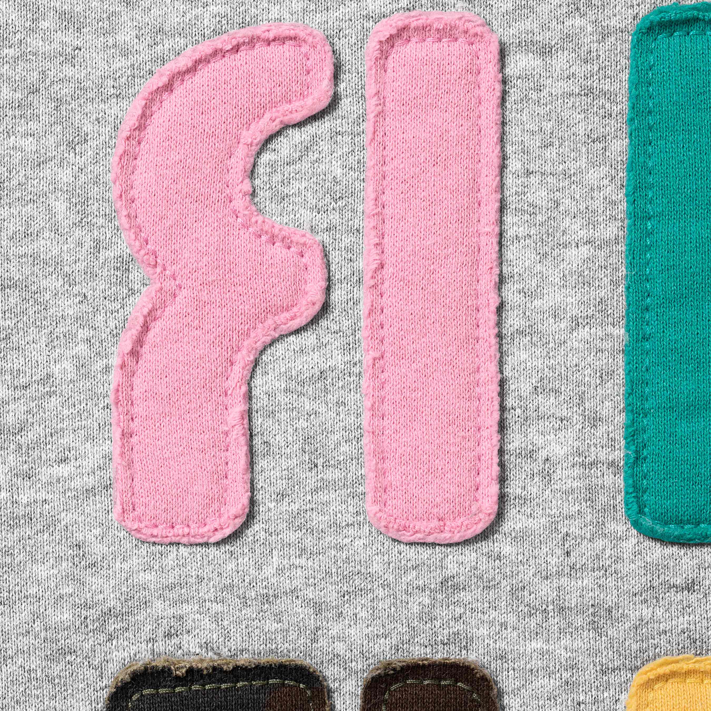 Mirrored Appliqué Hooded Sweatshirt