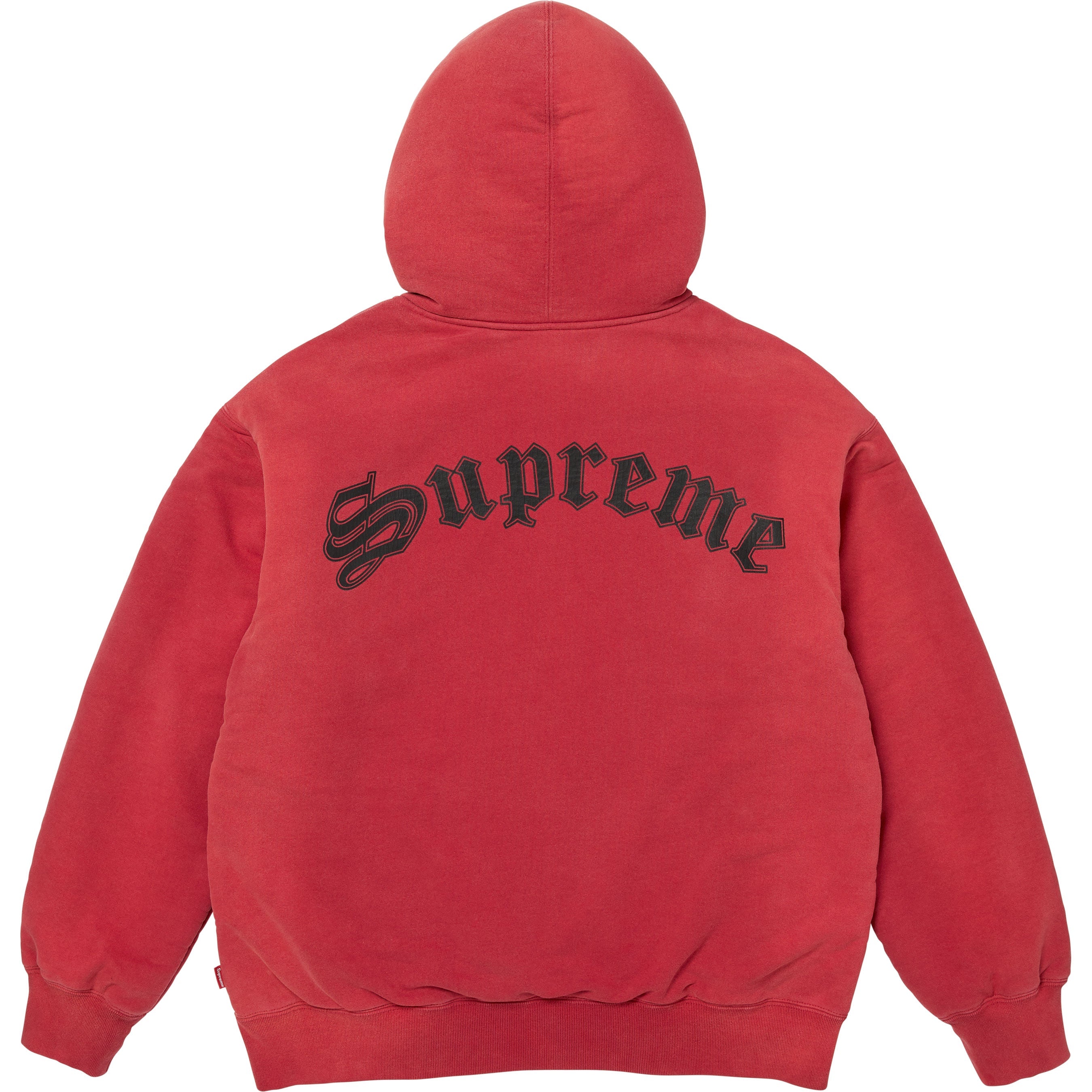 Shearling Lined Zip Up Hooded Sweatshirt