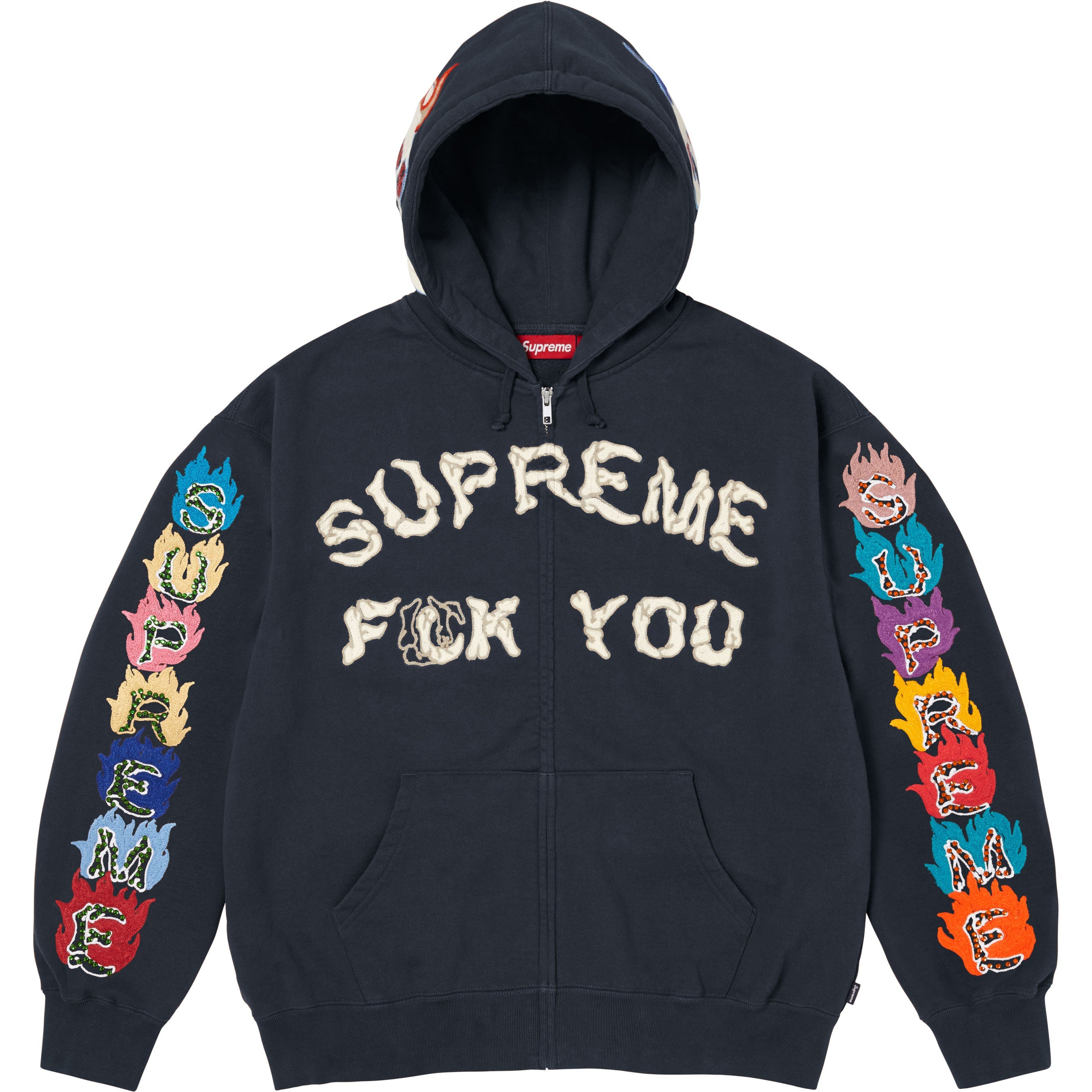 Fuck You Zip Up Hooded Sweatshirt