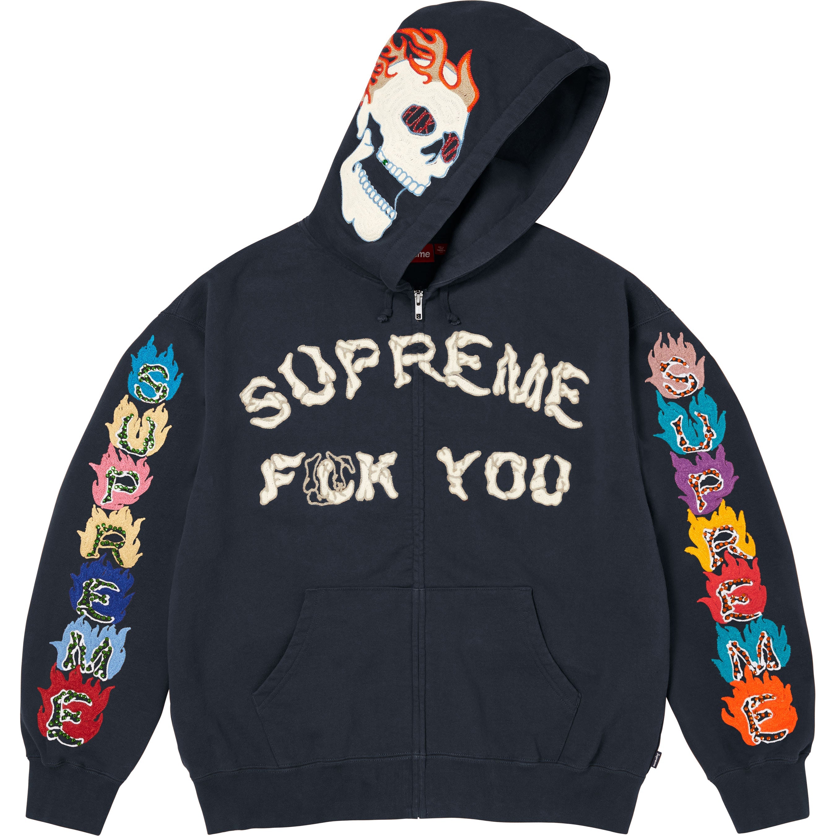 Fuck You Zip Up Hooded Sweatshirt