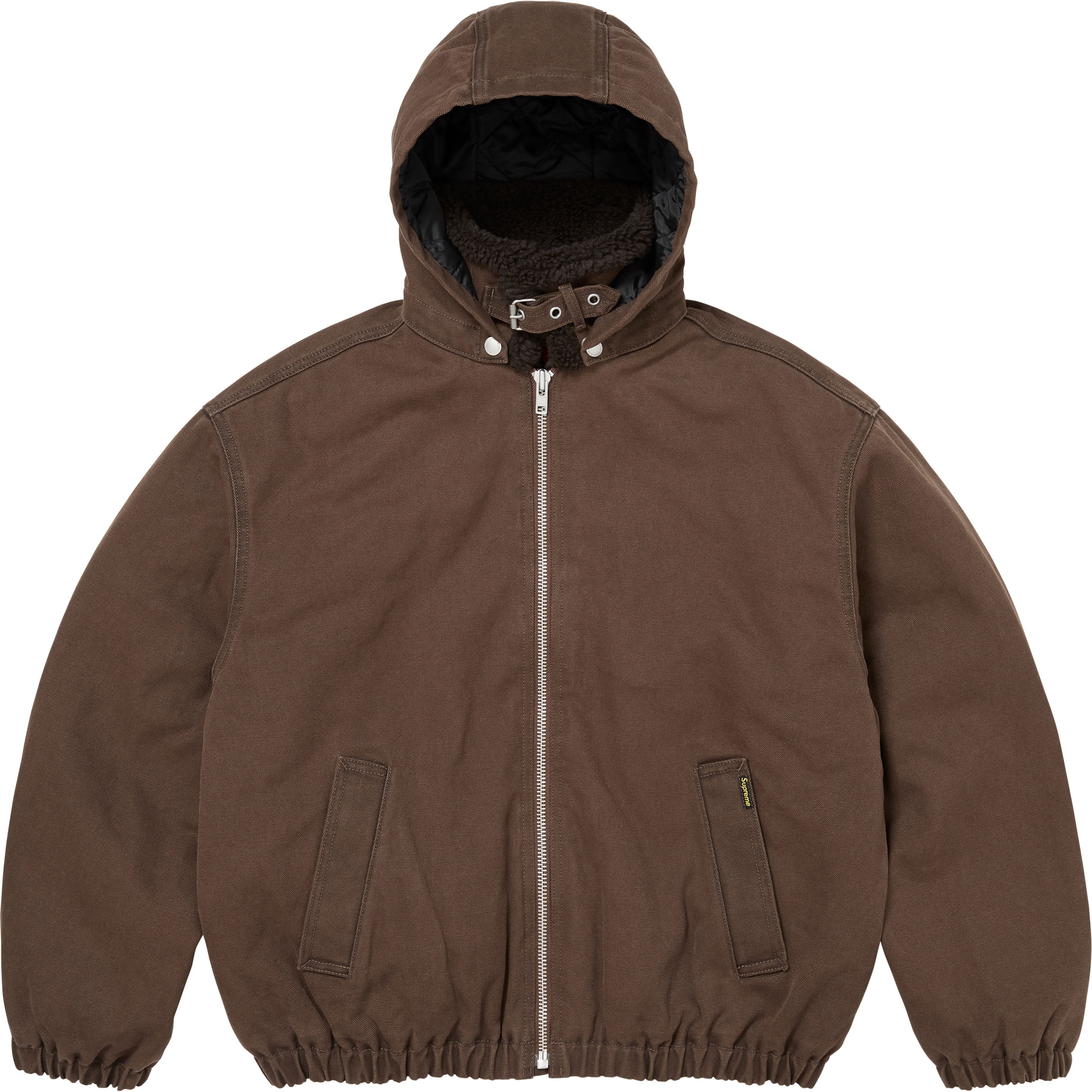Faux Shearling Lined Bomber Jacket