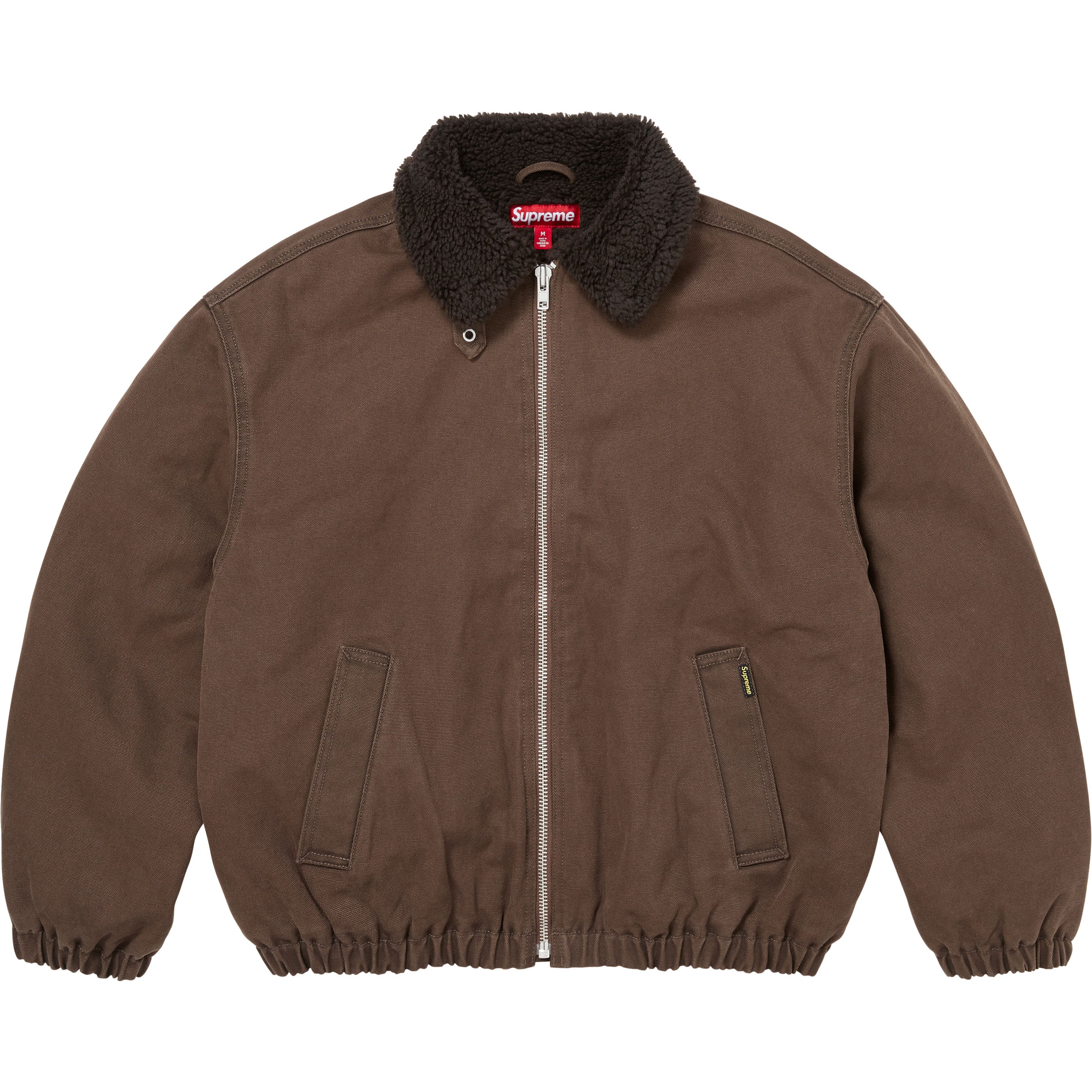 Faux Shearling Lined Bomber Jacket