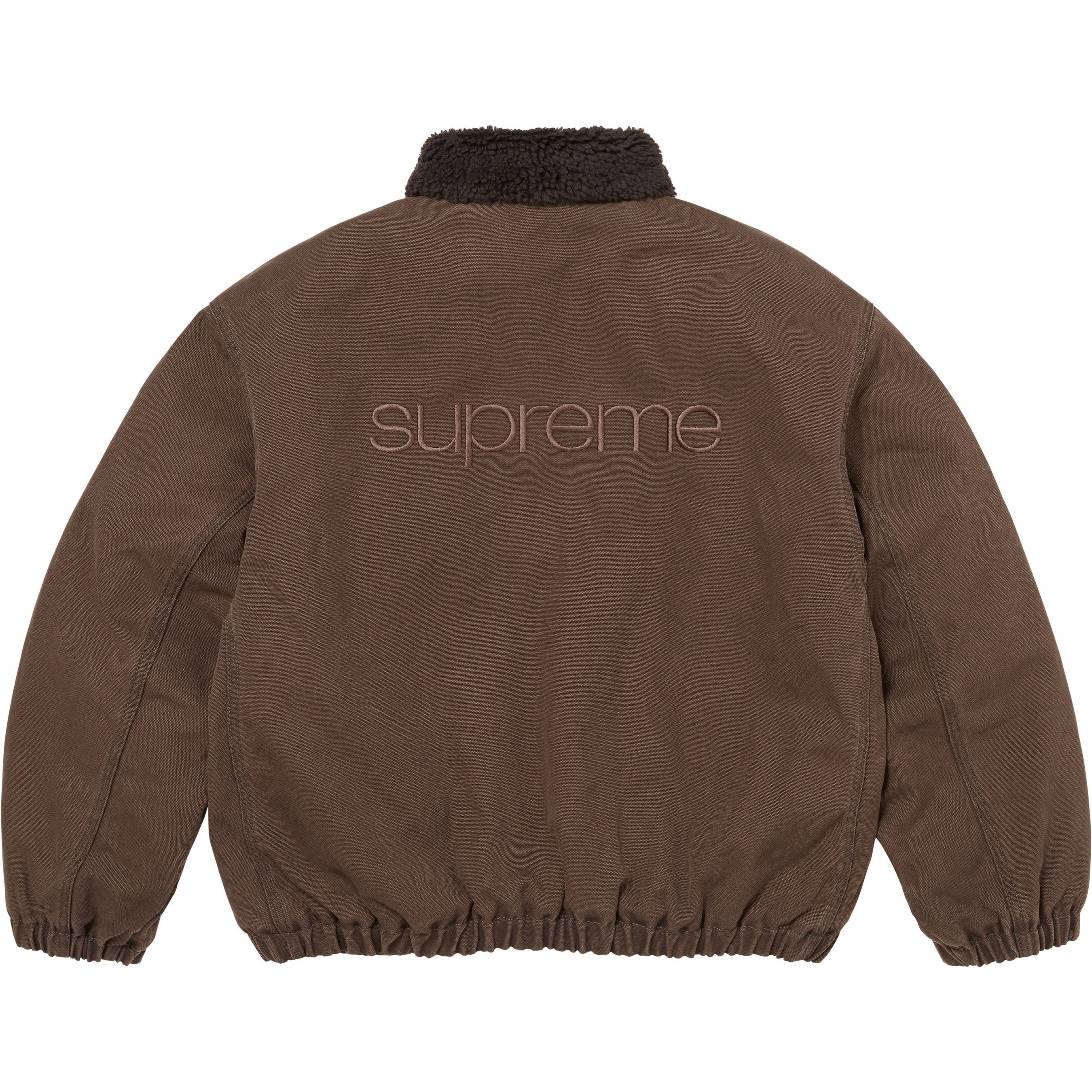 Faux Shearling Lined Bomber Jacket