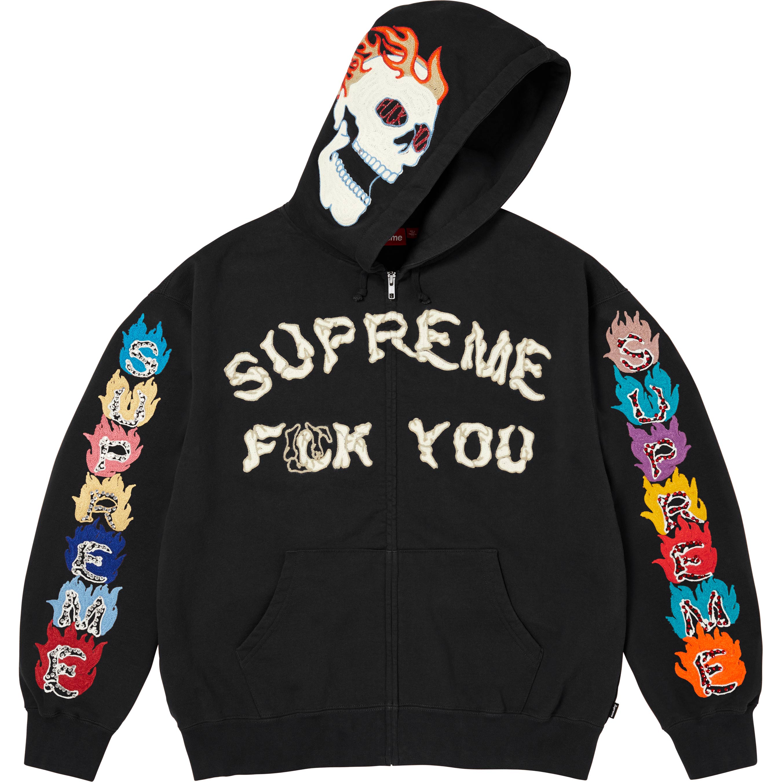 Fuck You Zip Up Hooded Sweatshirt